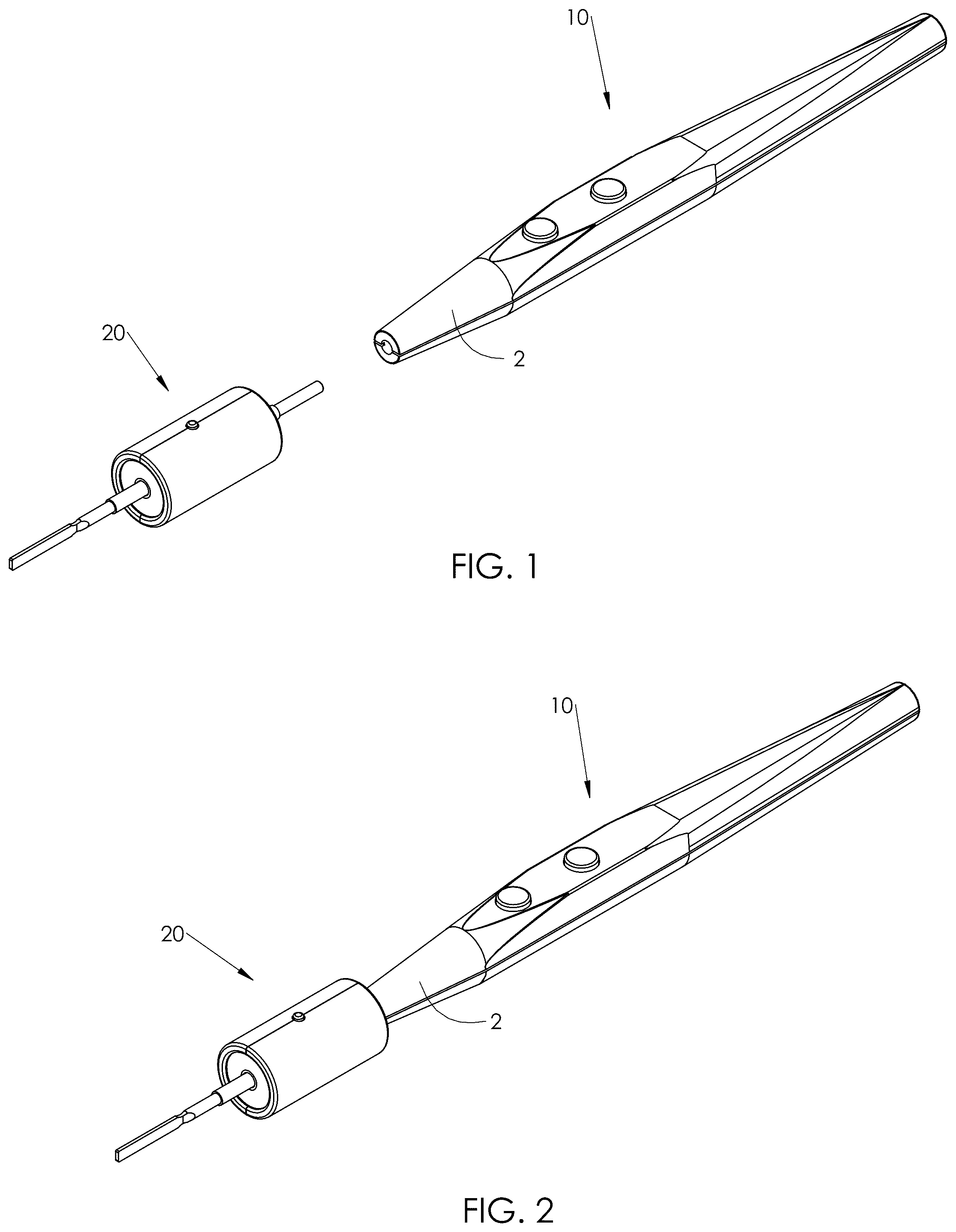 Patent US12508064 — Lighted electrocautery blade assembly for handheld electrosurgical instrument — Figure 1