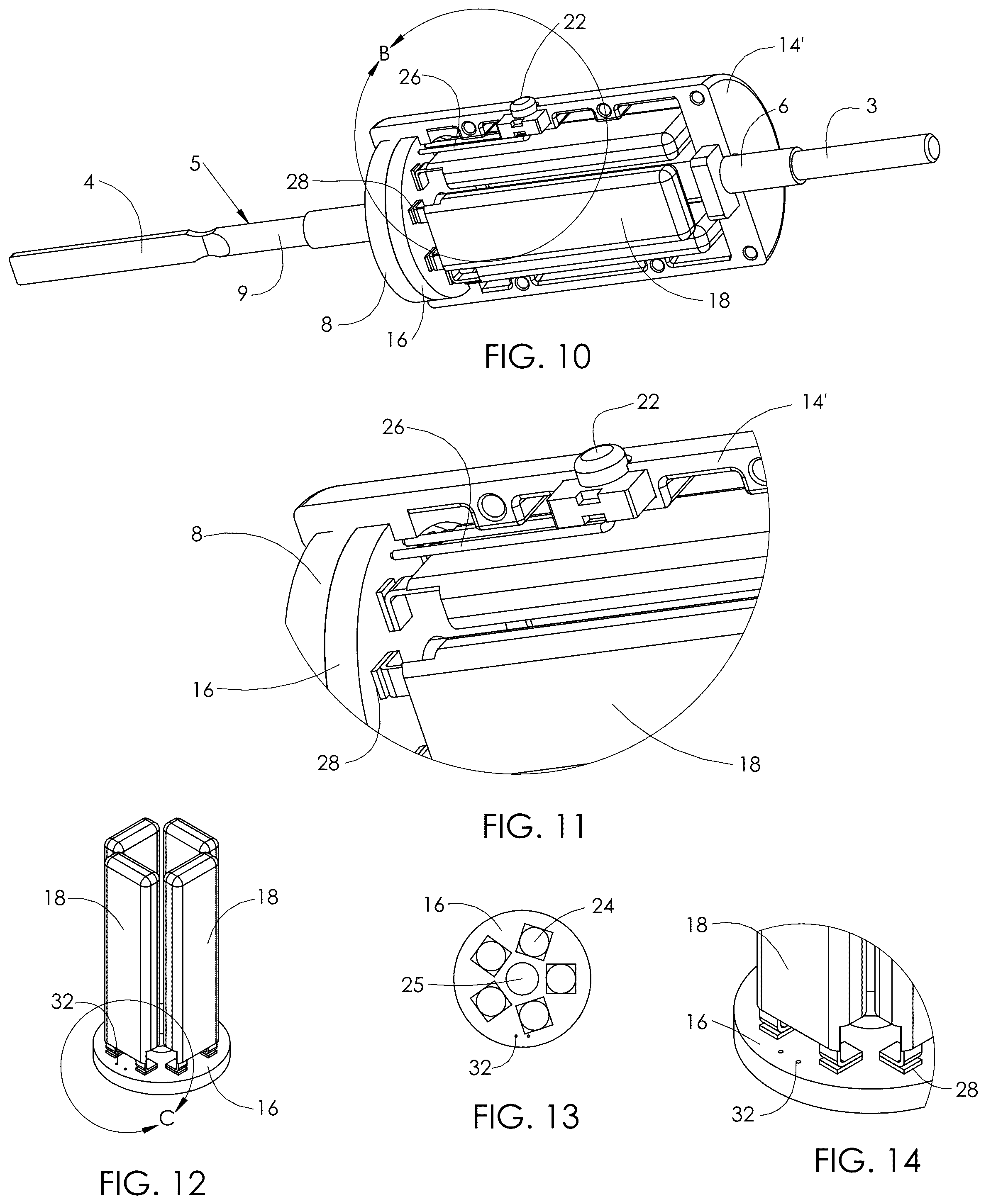 Patent US12508064 Figure 4 – Lighted electrocautery blade assembly for handheld electrosurgical instrument
