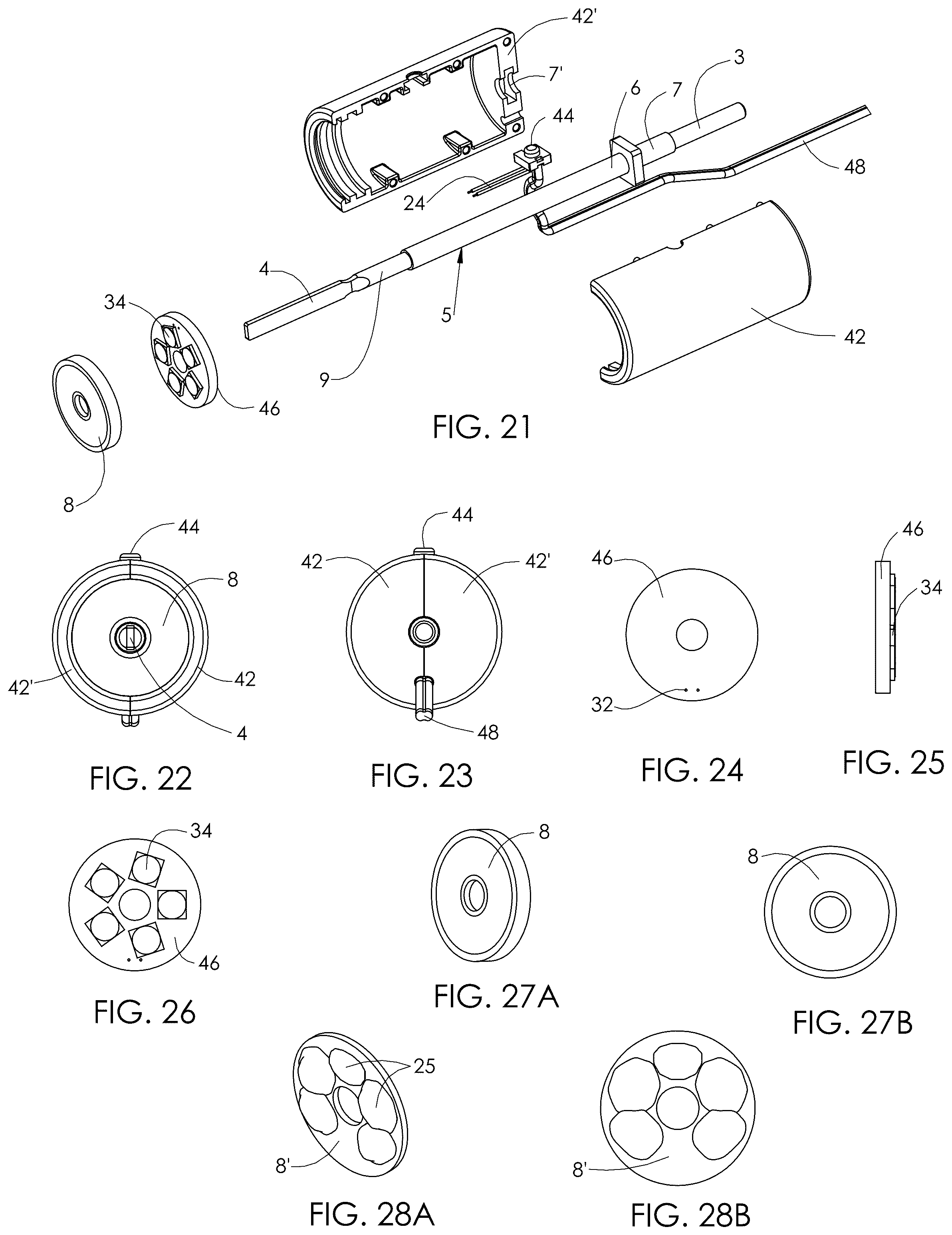 Patent US12508064 Figure 7 – Lighted electrocautery blade assembly for handheld electrosurgical instrument
