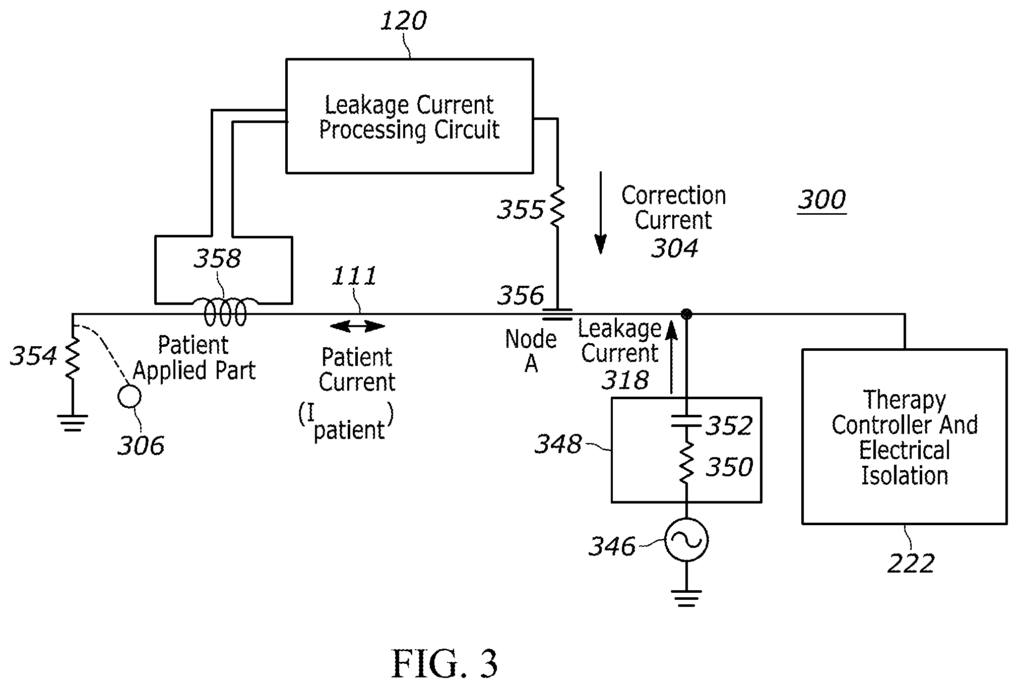 Patent US12508071 Figure 3 – Methods and apparatus for reducing leakage currents in cryo, radio-frequency, and pulsed-field ablation systems