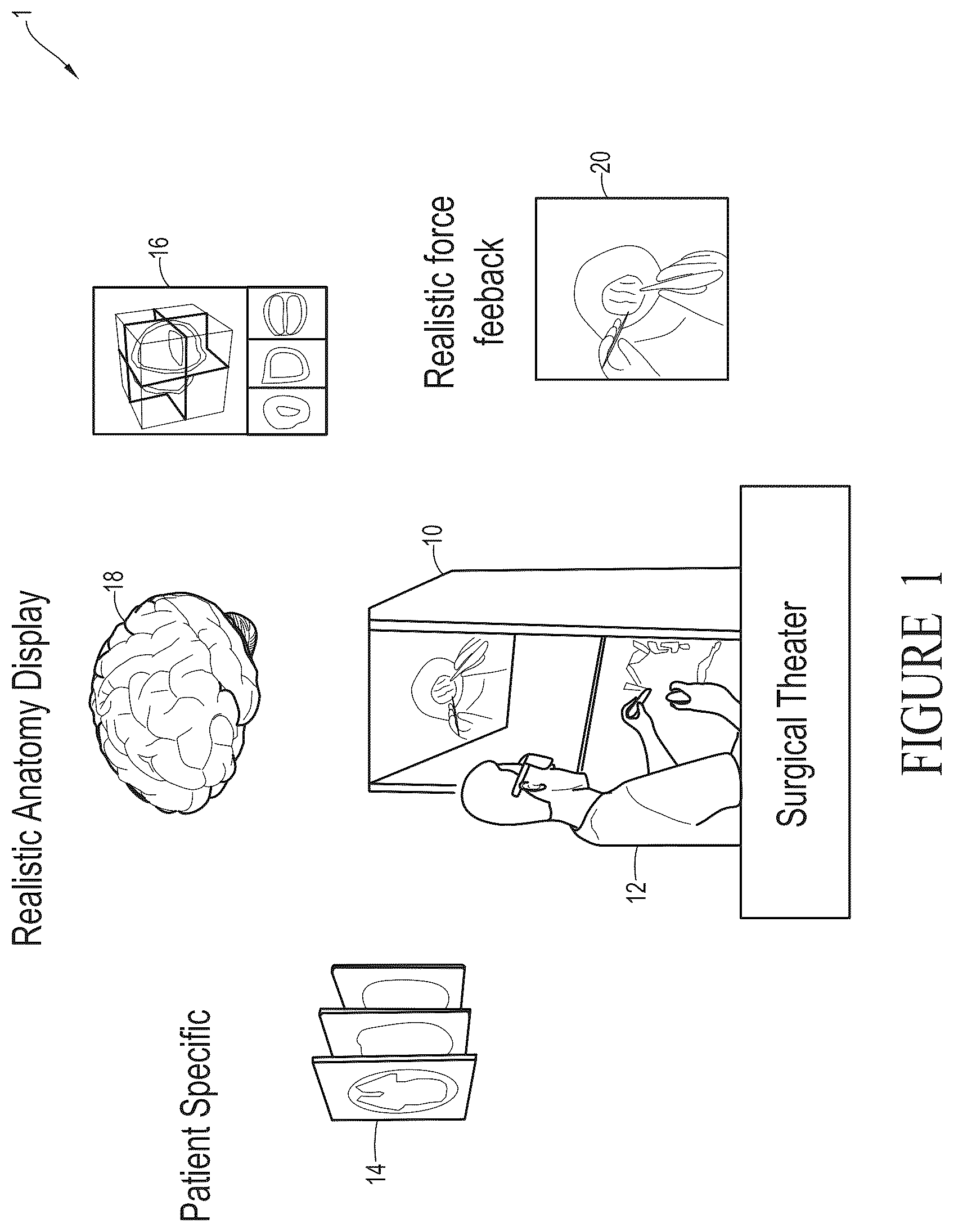 Patent US12508077 Figure 1 – Method and system for simulating surgical procedures