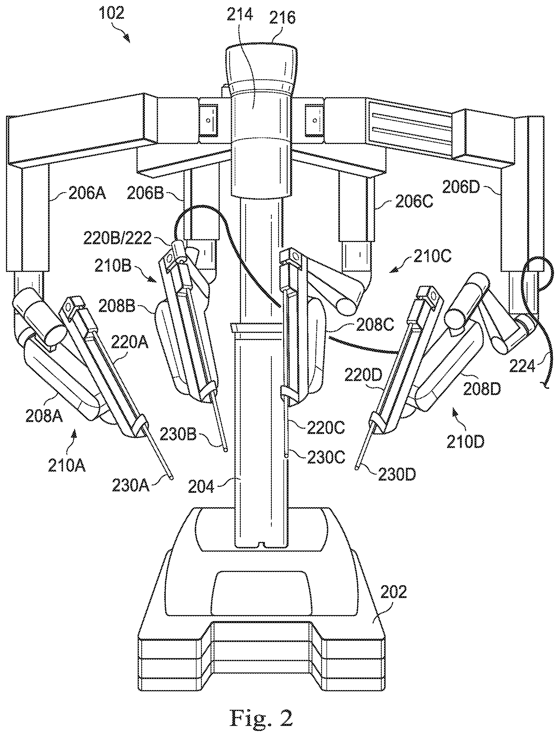 Patent US12508091 Figure 2 – Systems and methods for switching control between multiple instrument arms