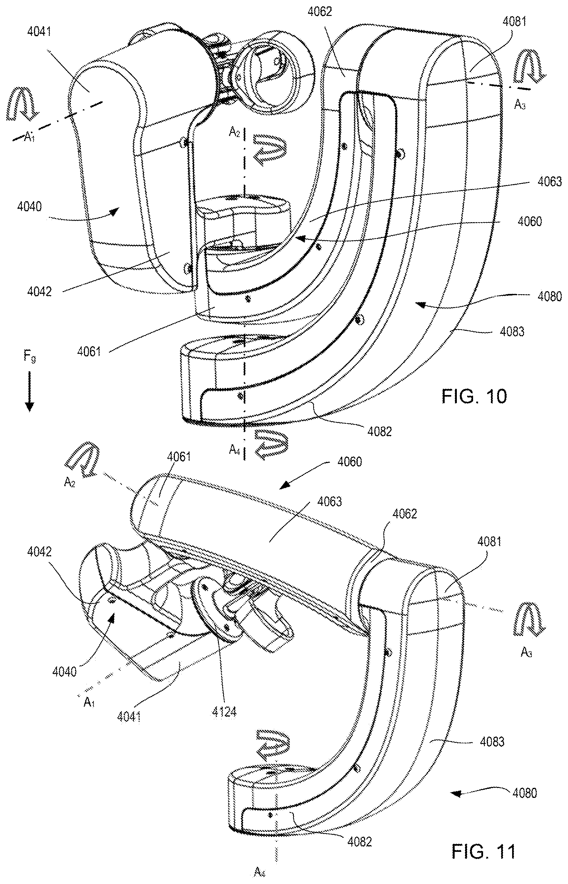 Patent US12508094 Figure 8 – Curved gimbal link geometry