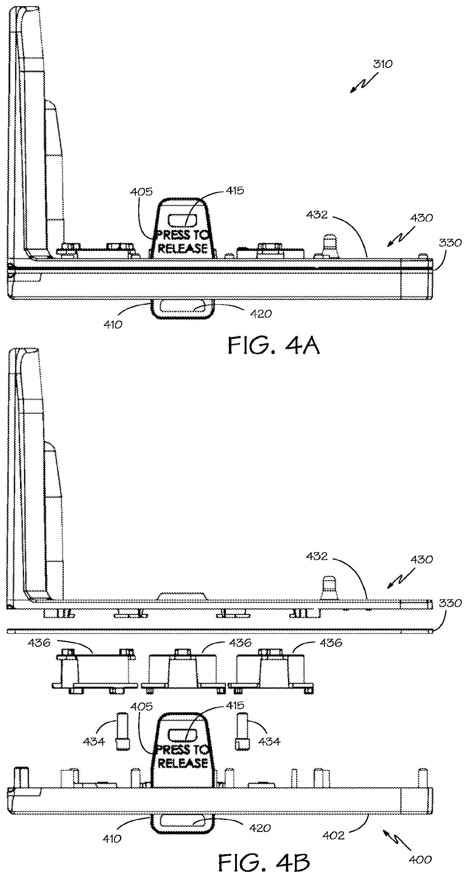 Patent US12508095 Figure 4 – Backup latch release for surgical instrument
