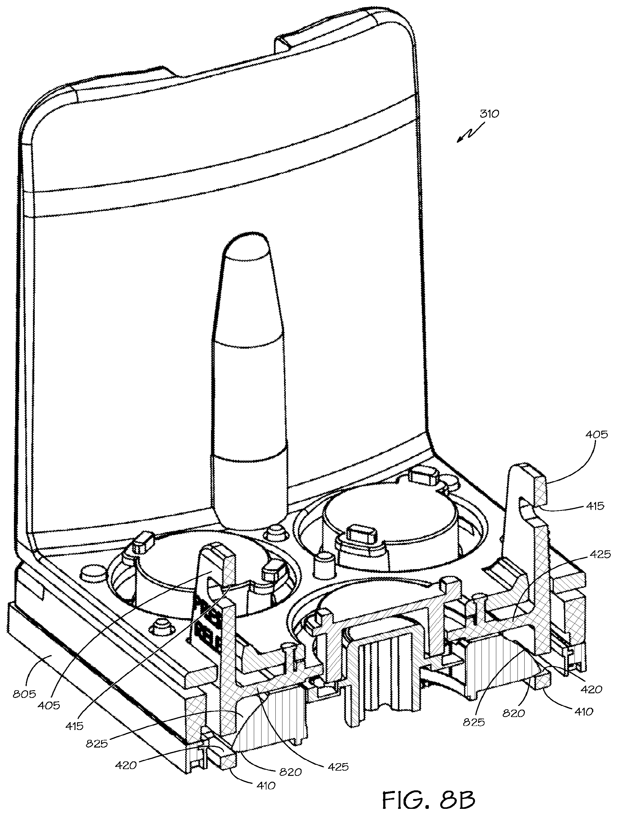 Patent US12508095 Figure 8 – Backup latch release for surgical instrument