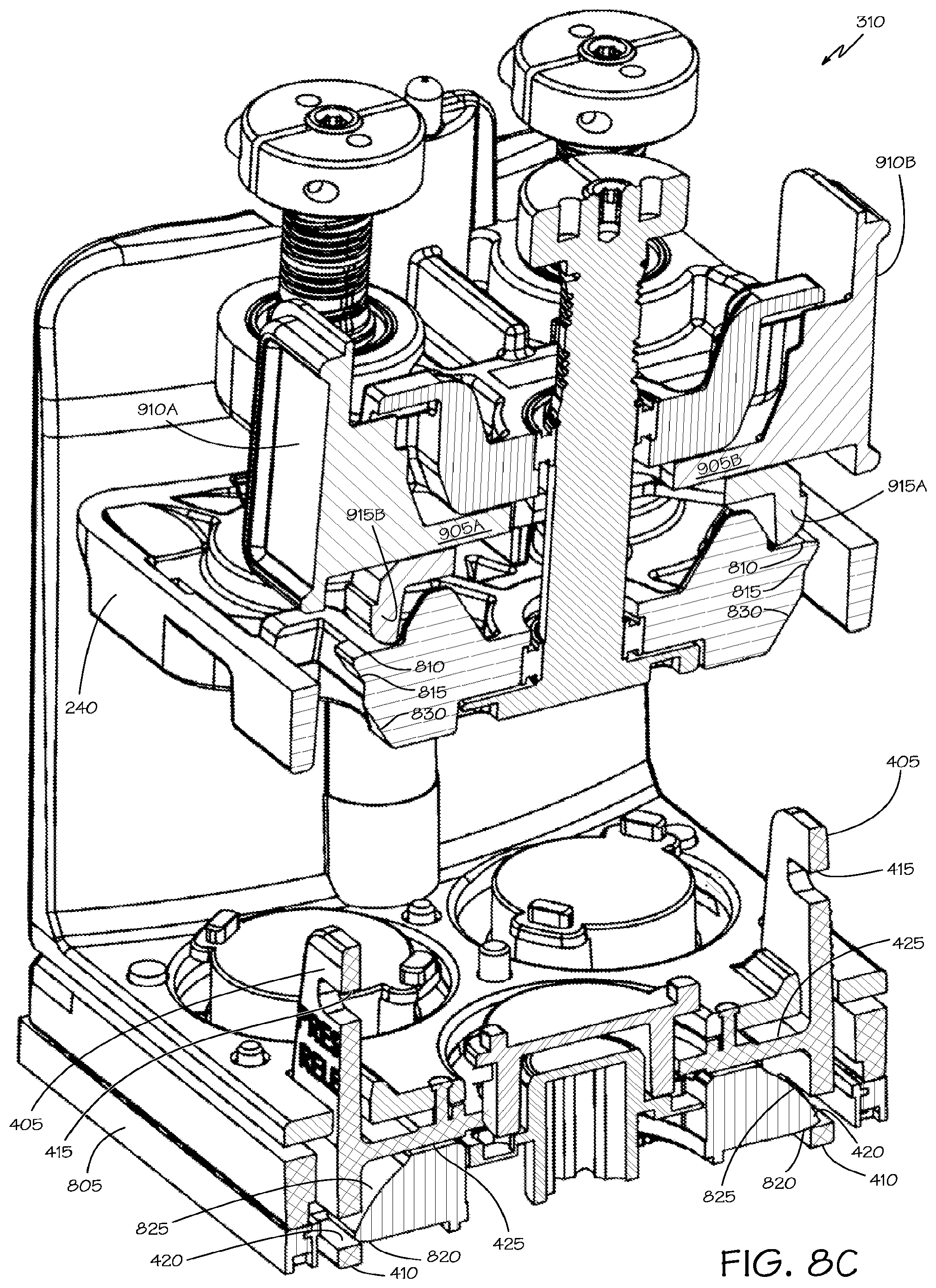Patent US12508095 Figure 9 – Backup latch release for surgical instrument