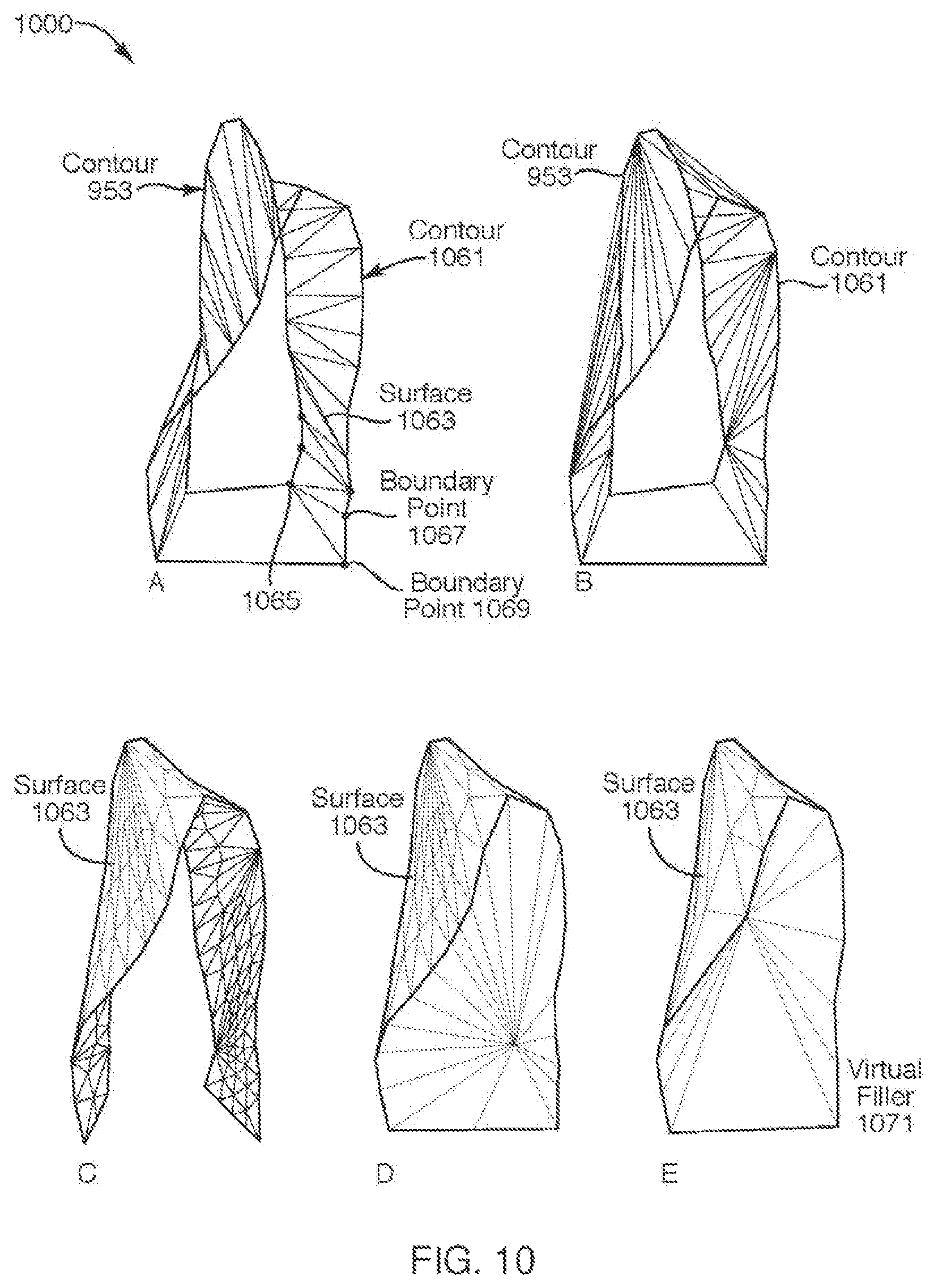Patent US12508102 Figure 11 – Mold Fabrication using virtual fillers