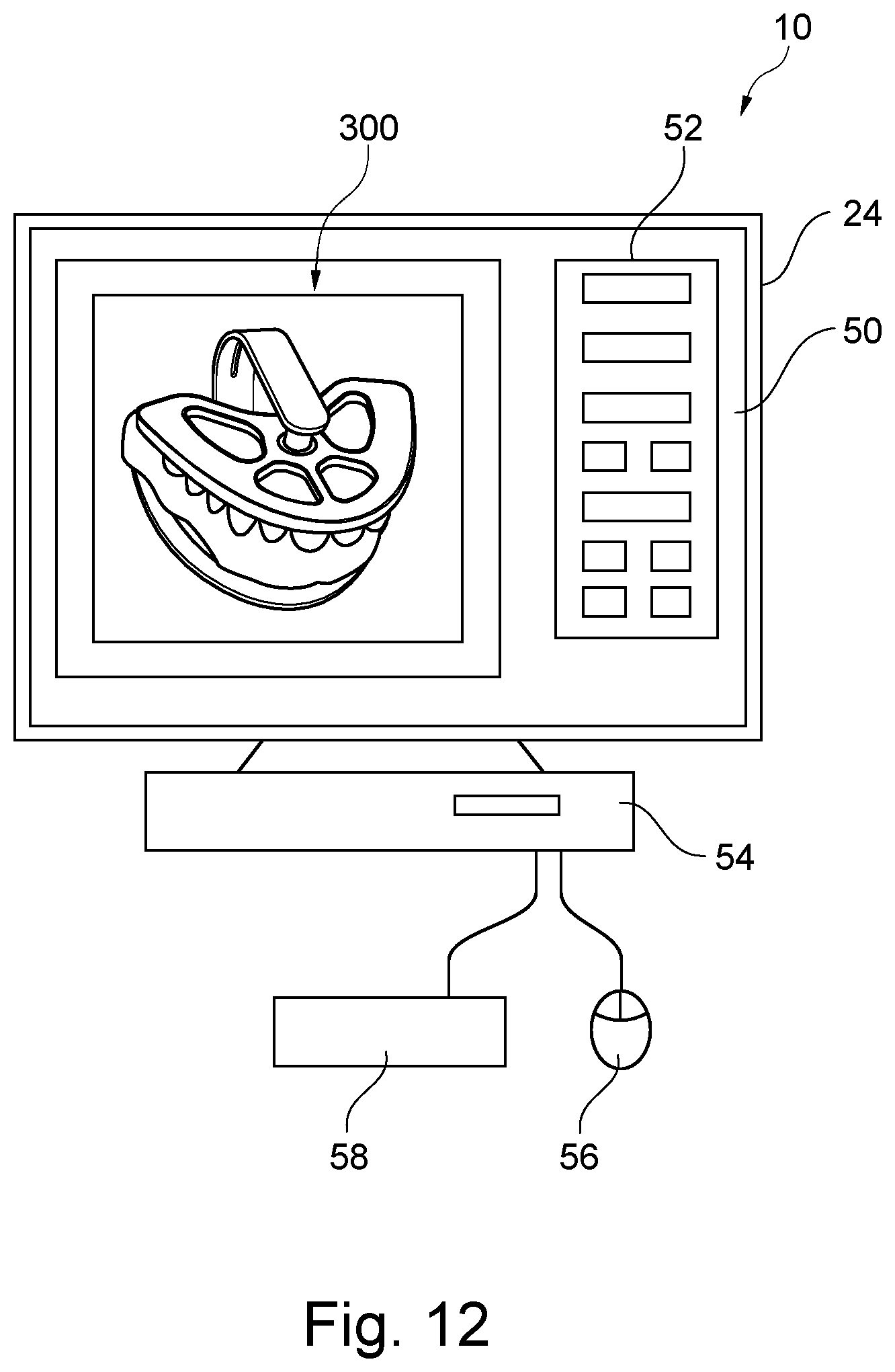 Patent US12508109 Figure 13 – Bonding auxiliary device for artificial teeth