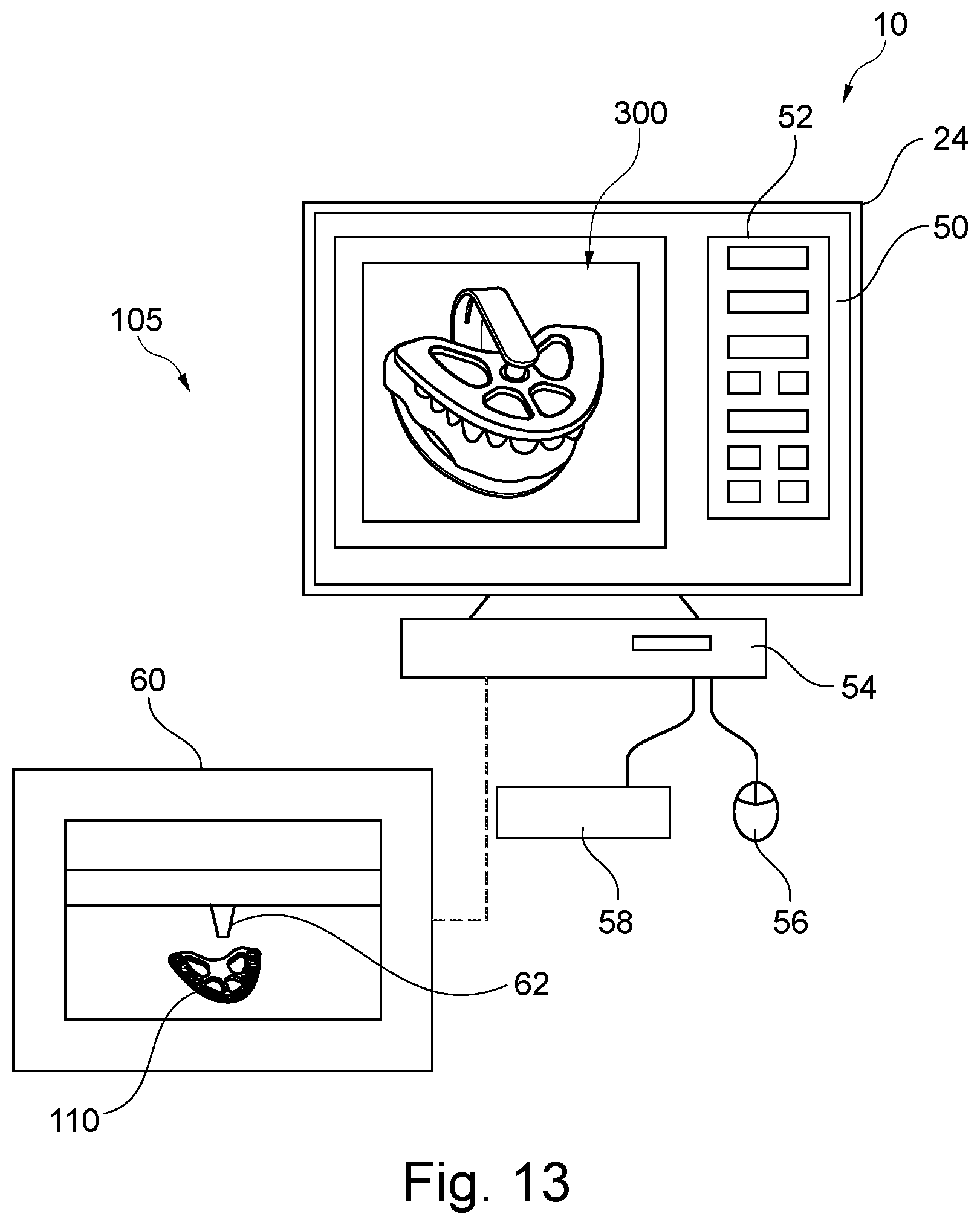 Patent US12508109 Figure 14 – Bonding auxiliary device for artificial teeth