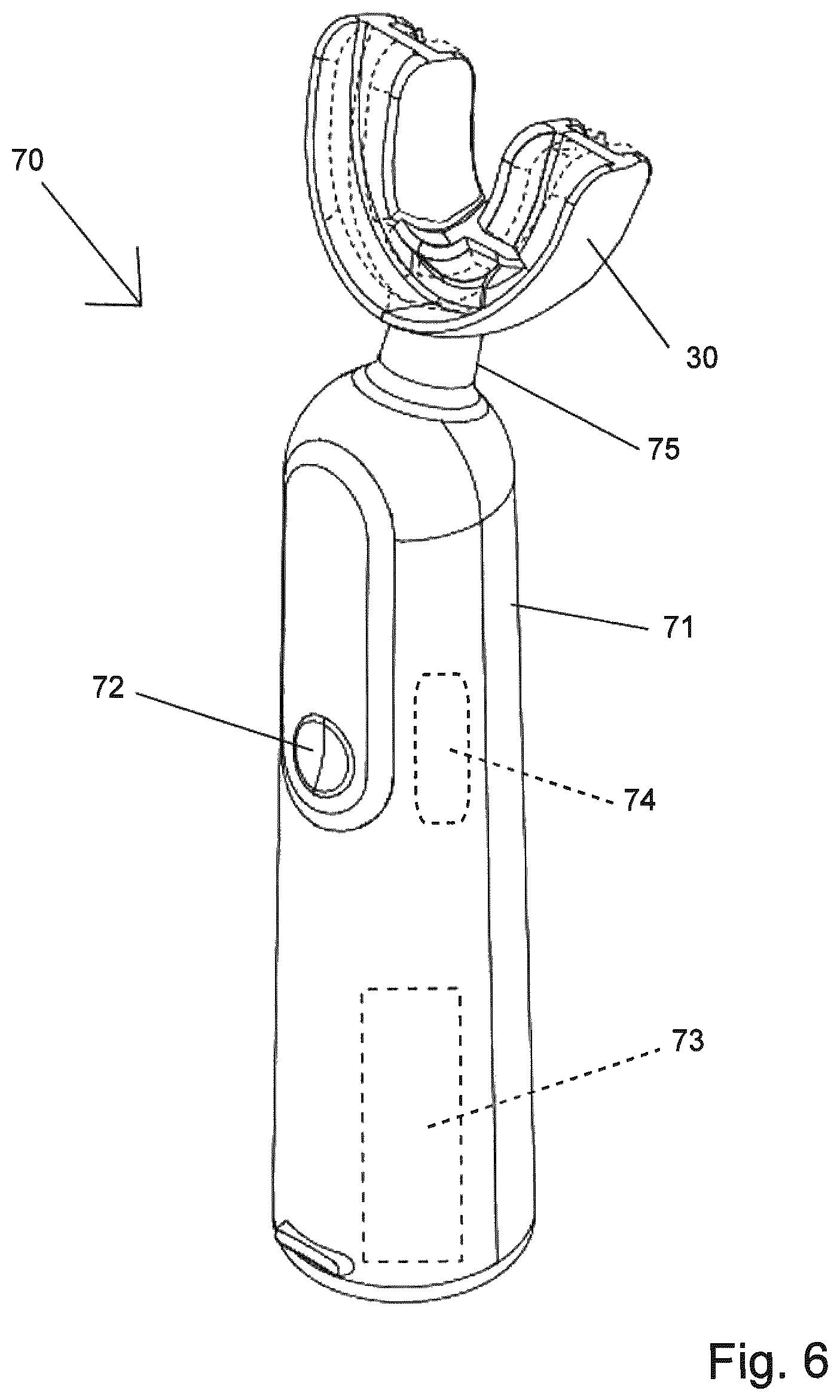 Patent US12508113 Figure 4 – Method of manufacturing a pressure chamber of a dental mouthpiece, method of manufacturing a dental mouthpiece, pressure chamber and mouthpiece manufactured with these methods, provided with these methods, J-/U-shaped dental mouthpiece, and systems comprising said mouthpieces