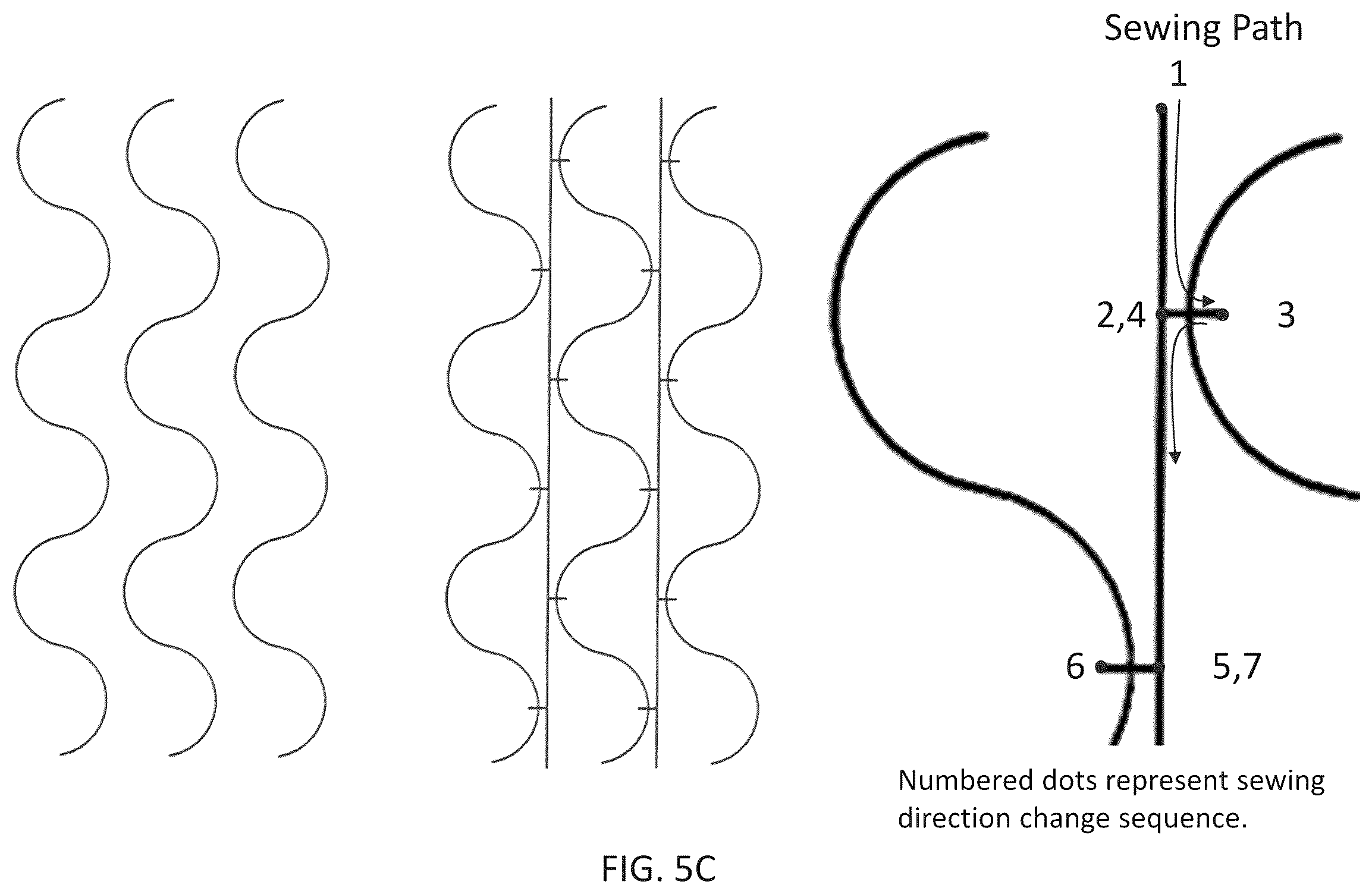 Patent US12508116 Figure 8 – Implants with corner-lock stitch patterns
