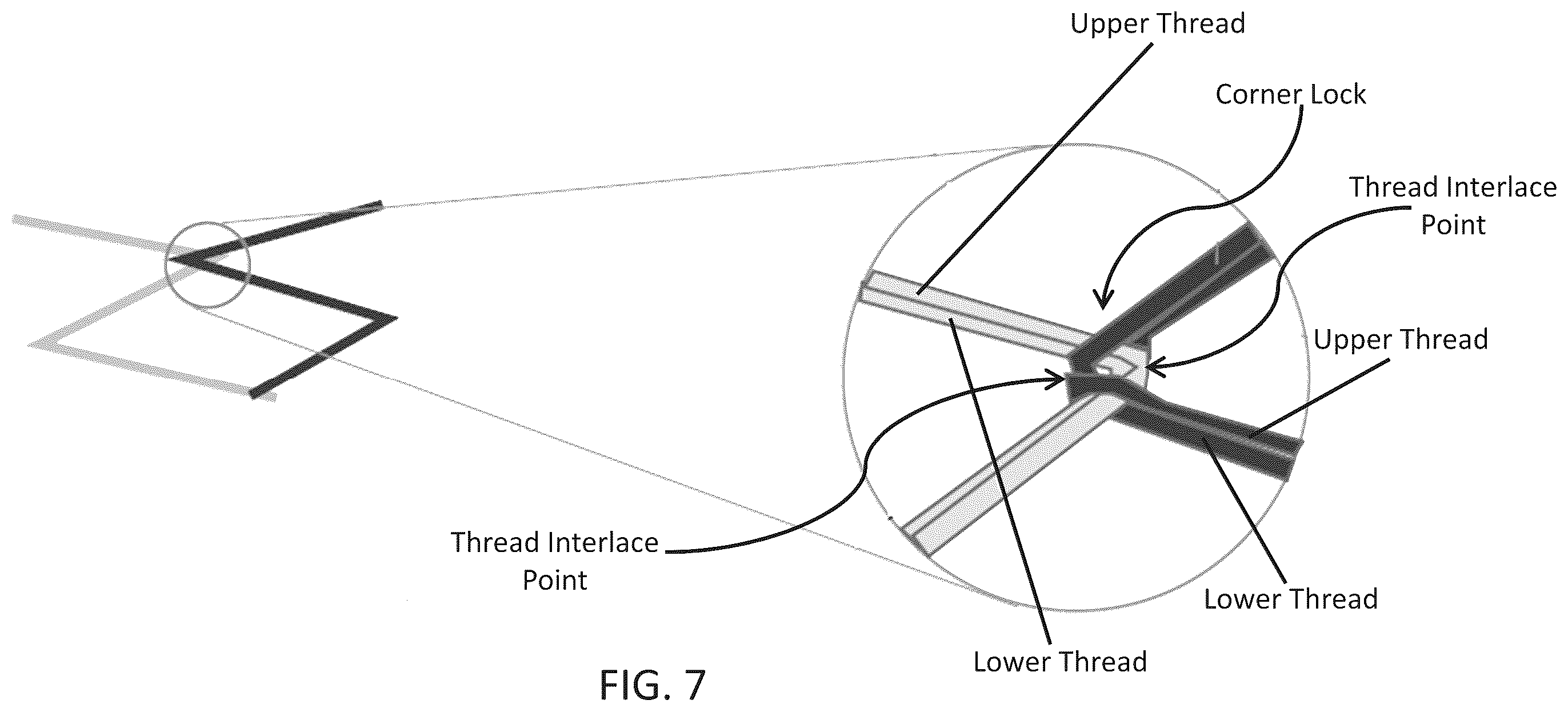 Patent US12508116 Figure 10 – Implants with corner-lock stitch patterns