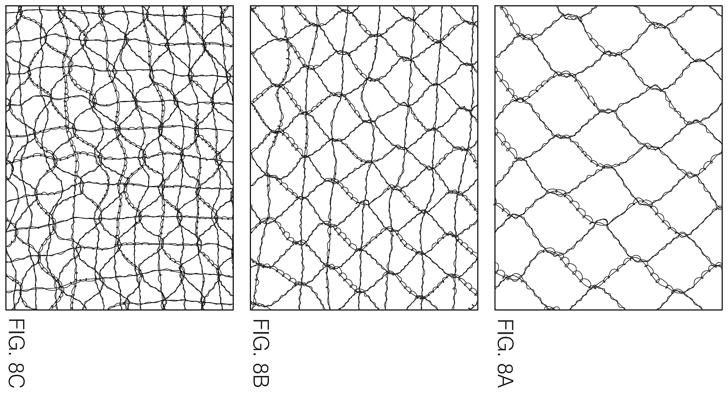 Patent US12508116 Figure 11 – Implants with corner-lock stitch patterns