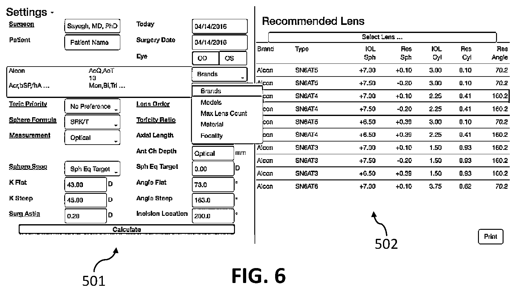 Patent US12508124 Figure 7 – Methods for selecting intraocular lenses and relaxing incisions for correcting refractive error