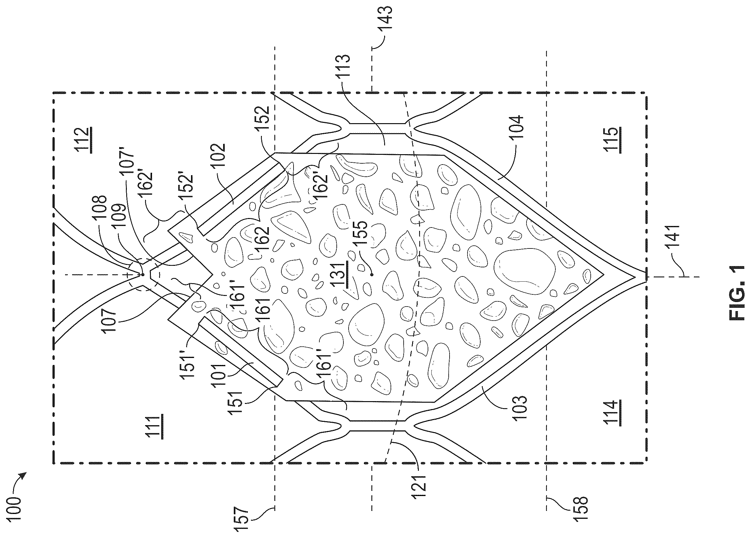 Patent US12508127 — Shape memory polymer foams to seal space around valves — Figure 1