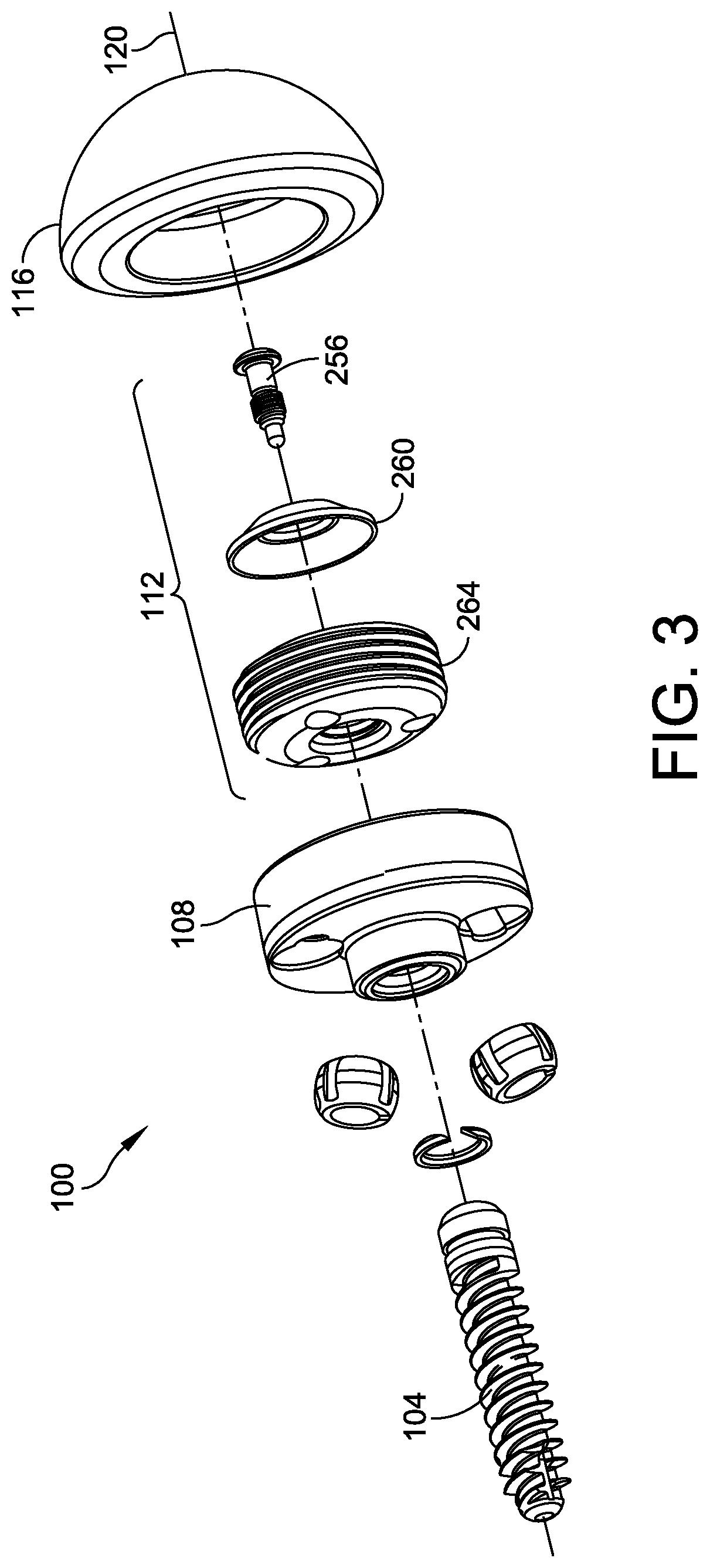 Patent US12508130 Figure 3 – Glenoid implant components and instruments therefor