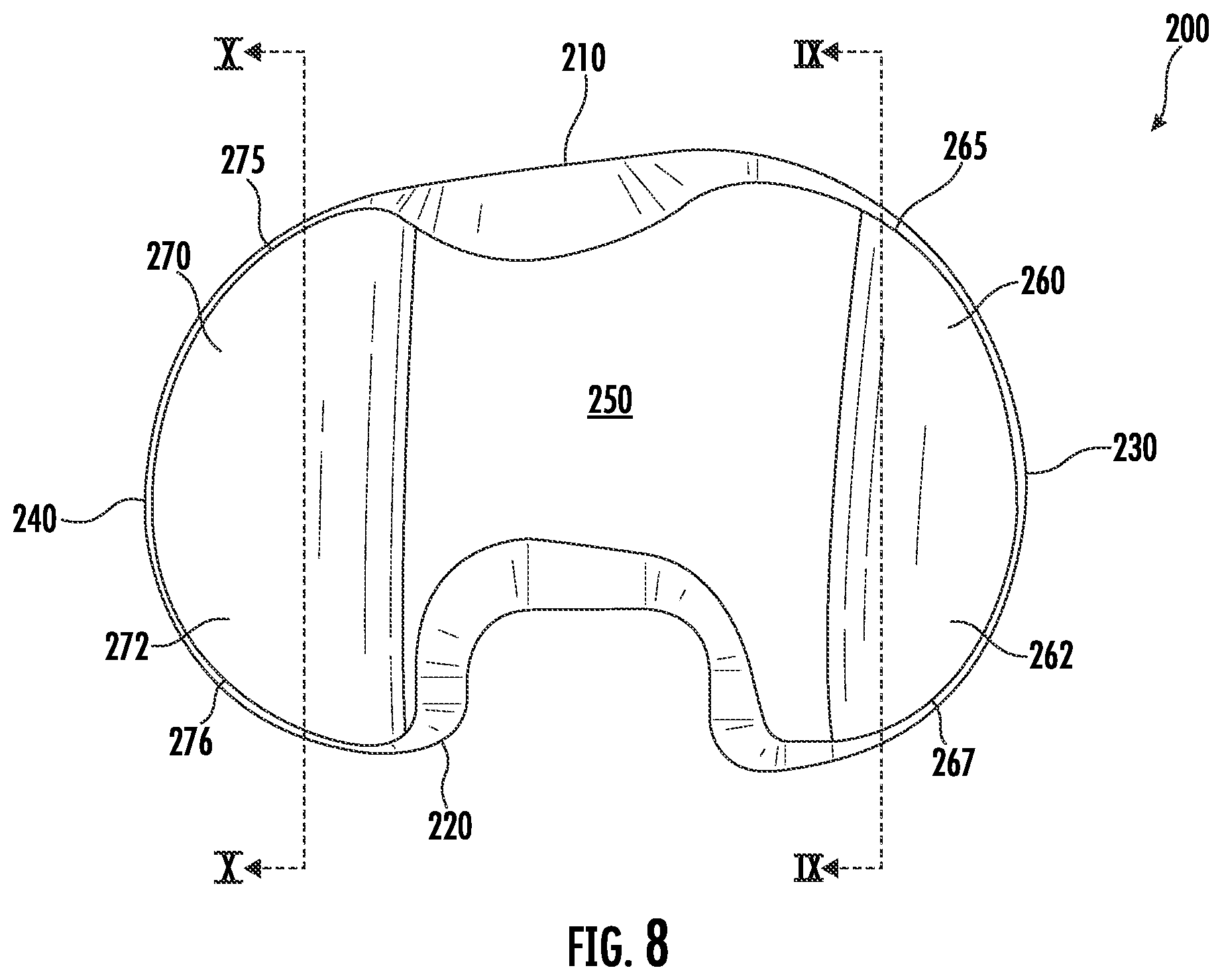 Patent US12508131 Figure 5 – Insert for use in a knee prosthesis