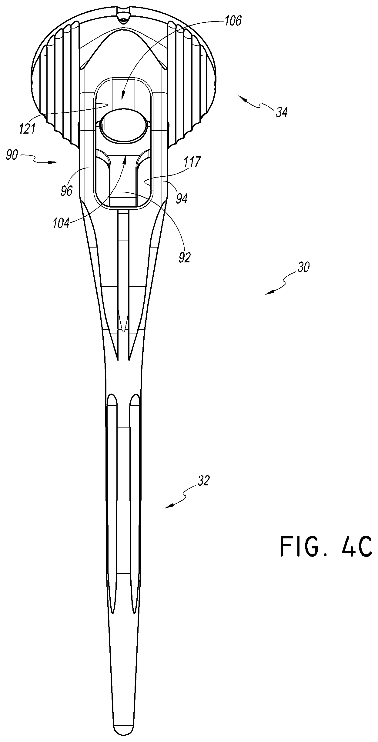 Patent US12508132 Figure 6 – Convertible stem/fracture stem