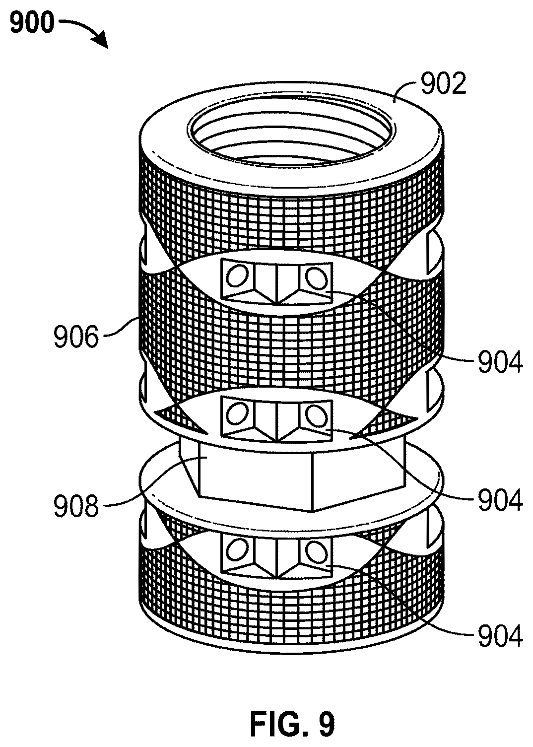 Patent US12508133 Figure 5 – Prosthesis surface treatment for soft tissue attachment thereto