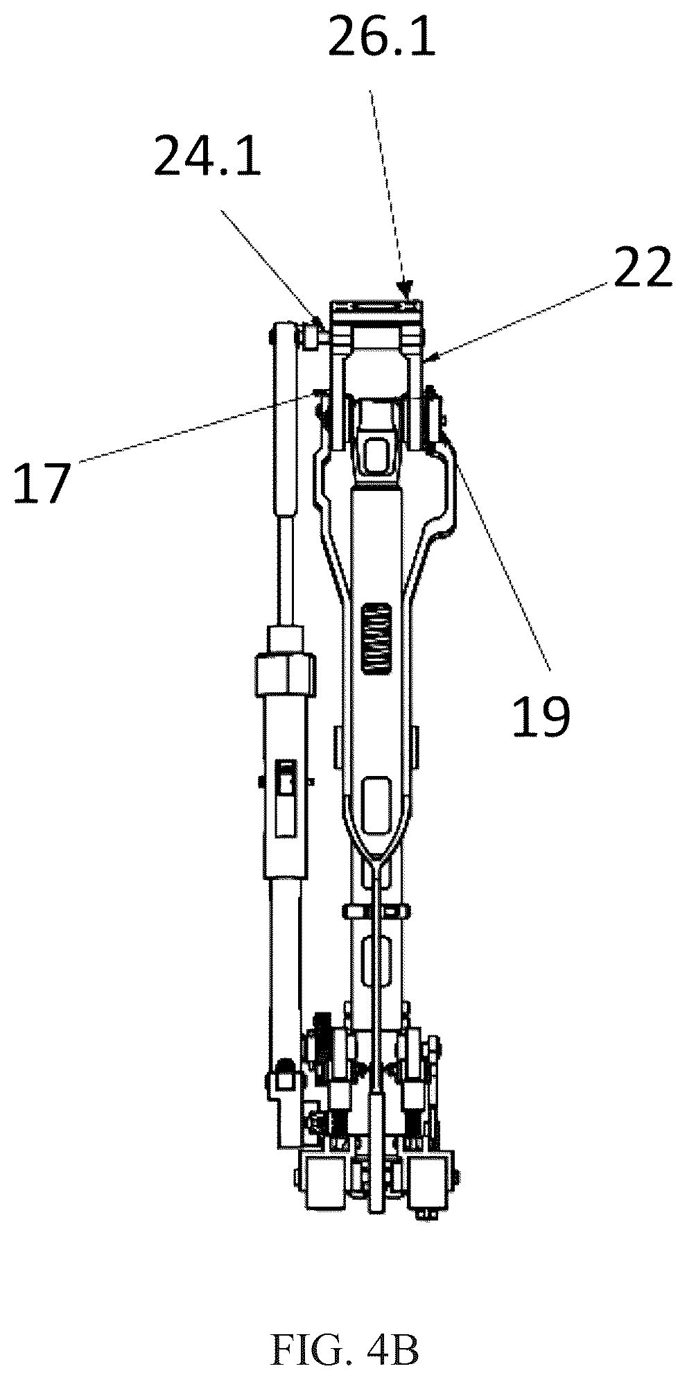 Patent US12508136 Figure 7 – Transfemoral prosthesis for walking, sitting- standing, stair climbing