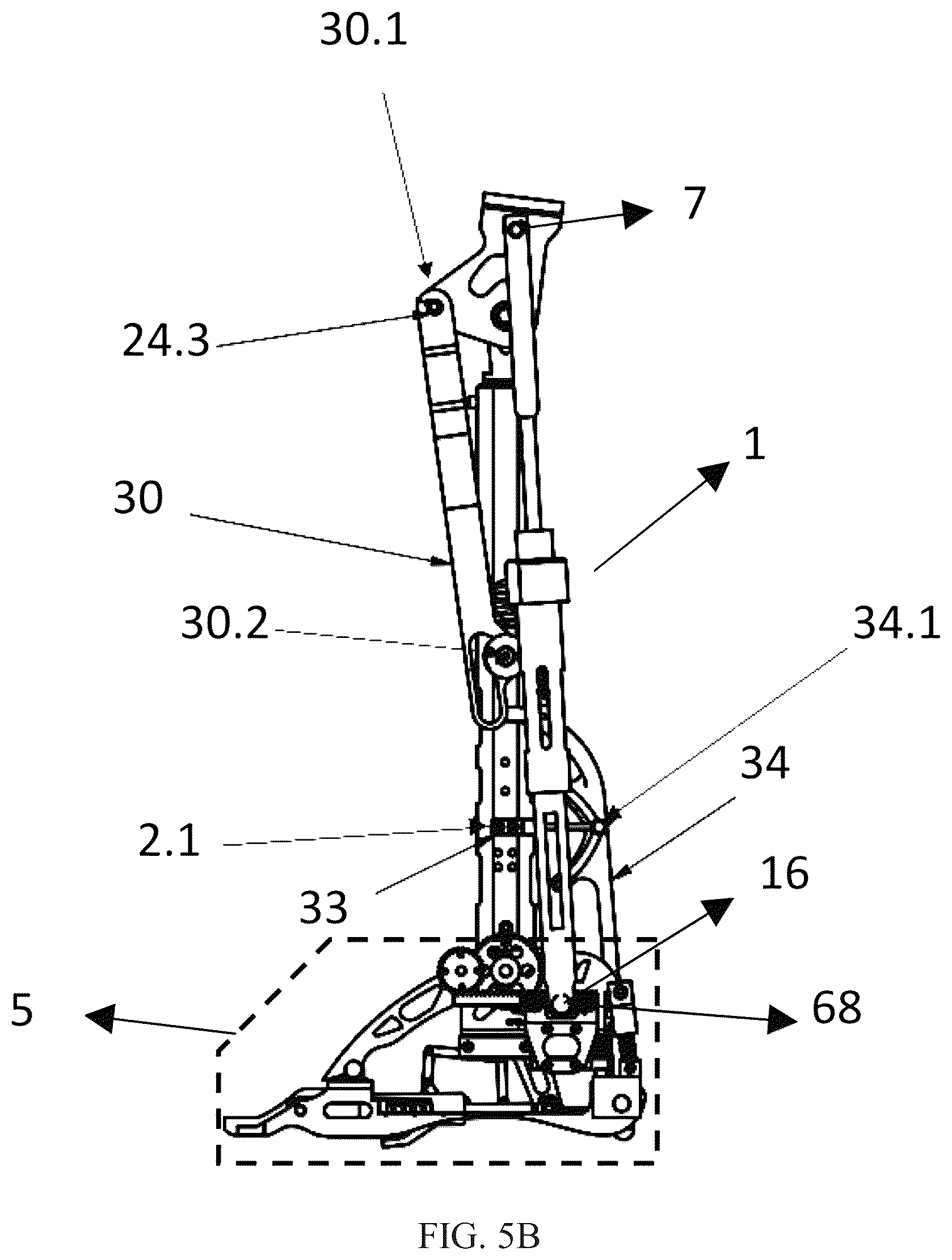 Patent US12508136 Figure 11 – Transfemoral prosthesis for walking, sitting- standing, stair climbing