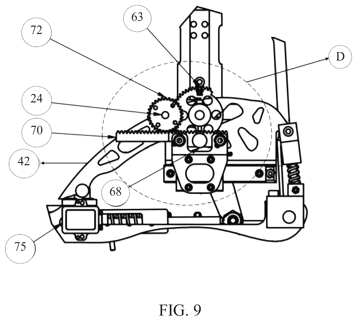Patent US12508136 Figure 16 – Transfemoral prosthesis for walking, sitting- standing, stair climbing