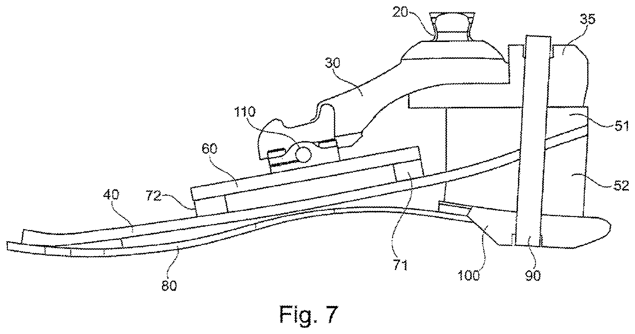 Patent US12508137 Figure 7 – Prosthetic foot component