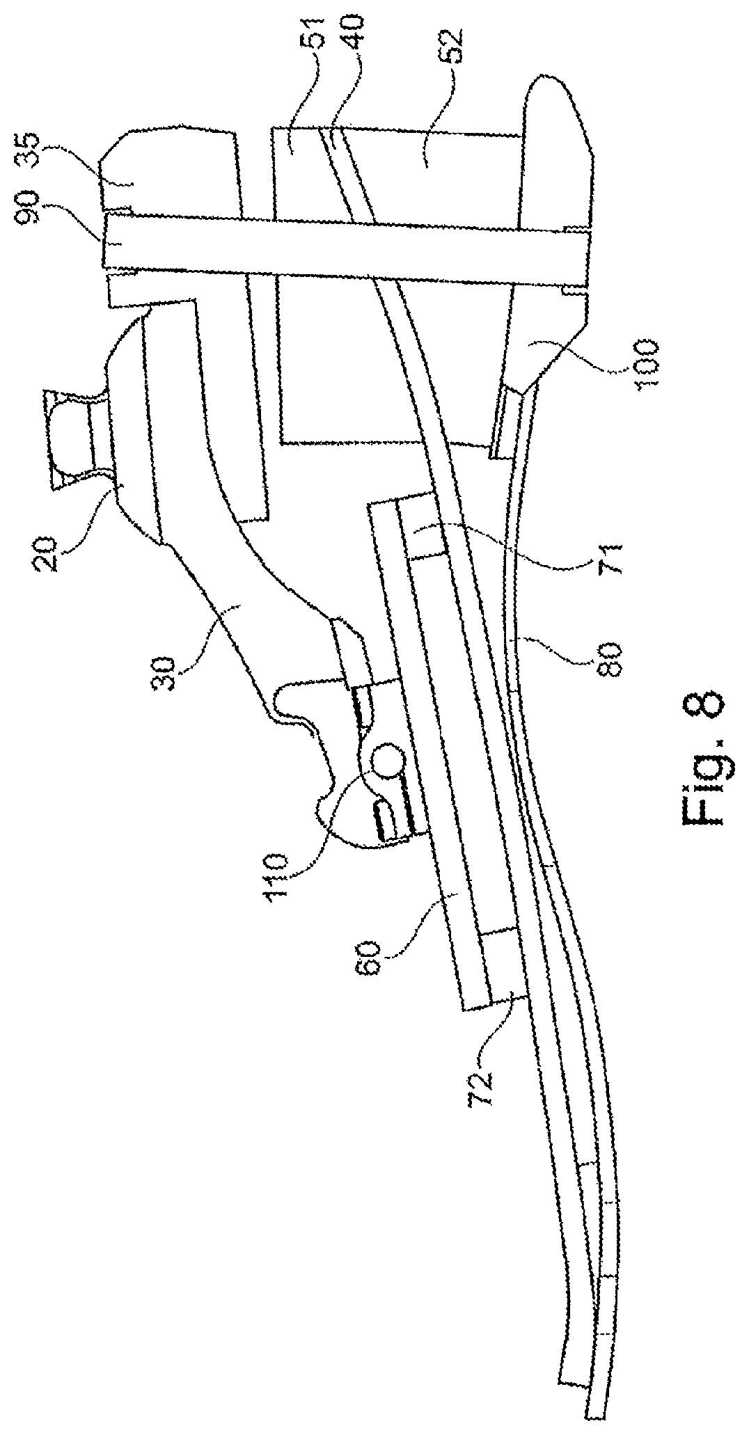 Patent US12508137 Figure 8 – Prosthetic foot component