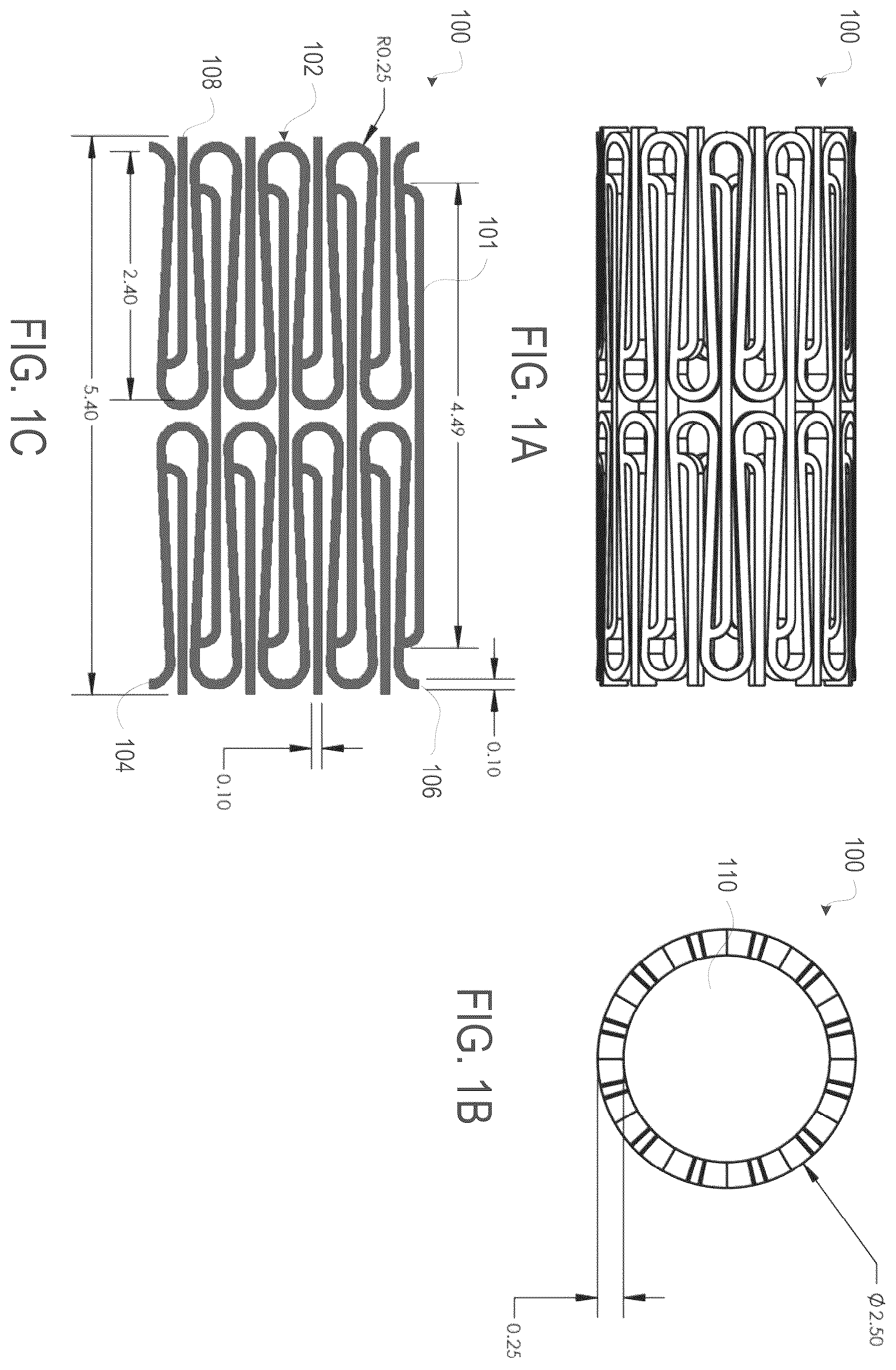 Patent US12508139 Figure 1 – Auxetic stents for managing venous stenosis