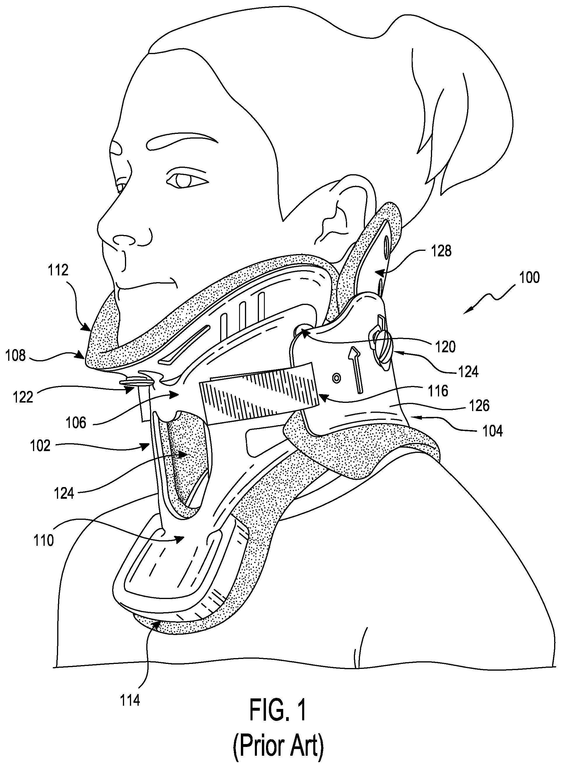 Patent US12508146 — Cervical collar — Figure 1