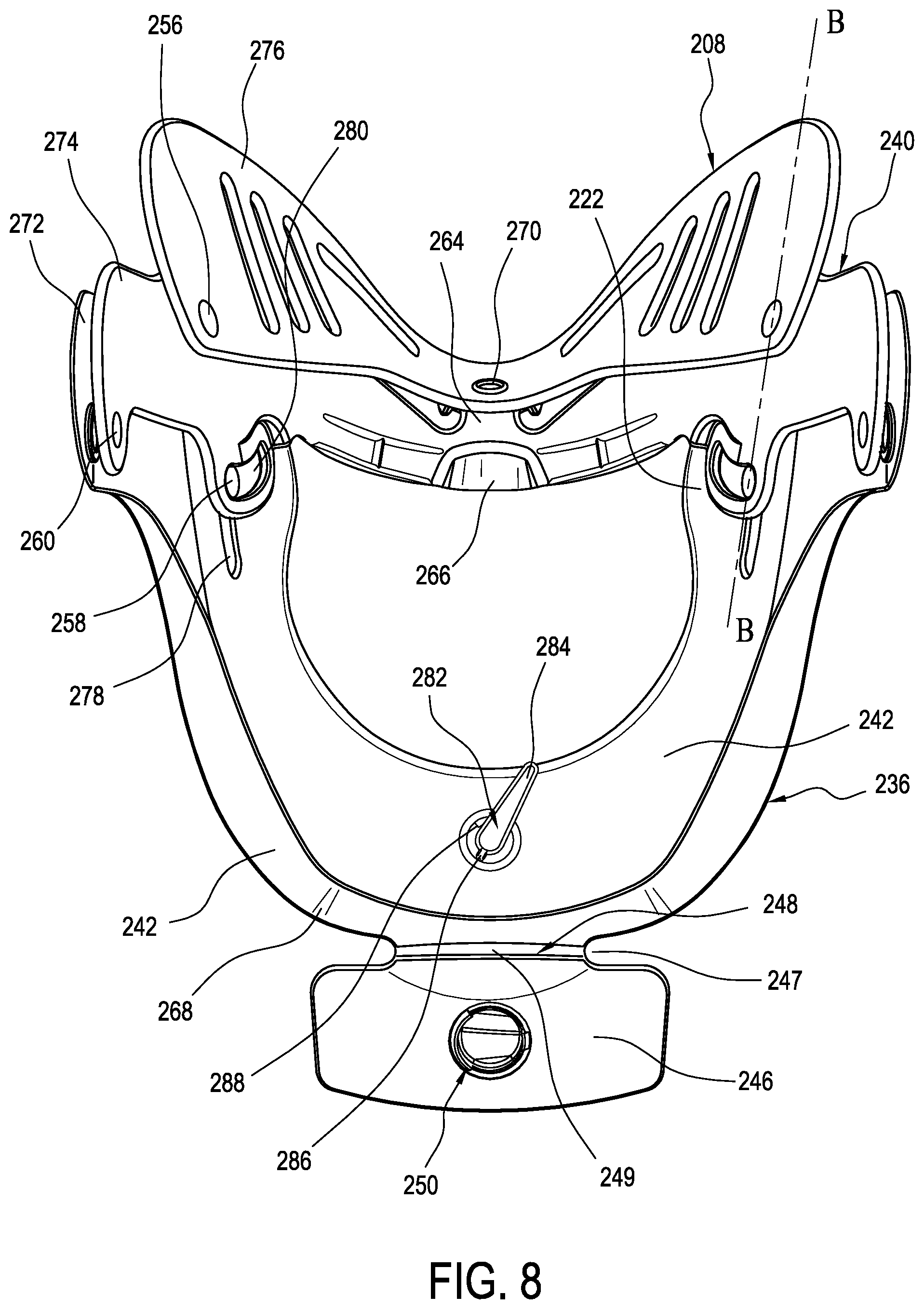 Patent US12508146 Figure 8 – Cervical collar