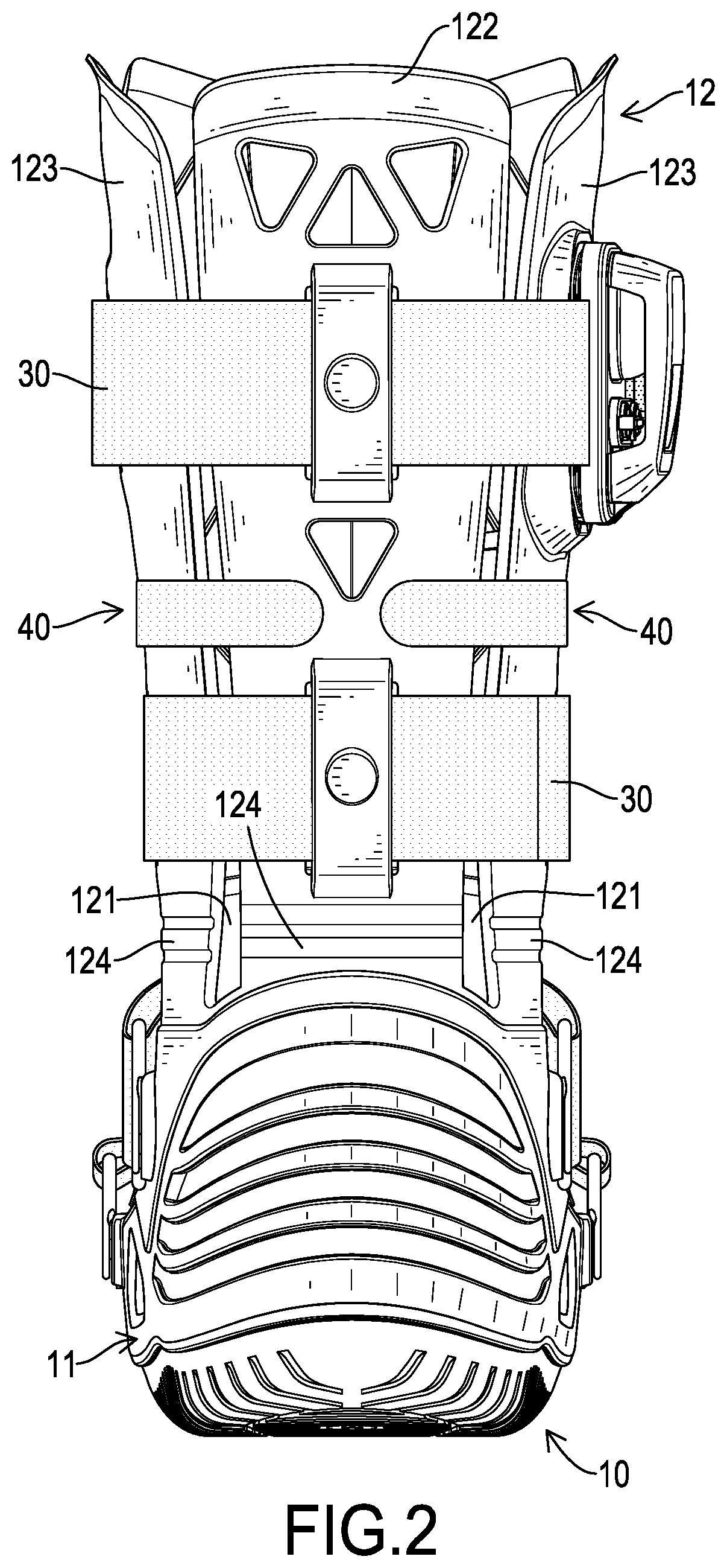 Patent US12508147 Figure 2 – Rehabilitation boot