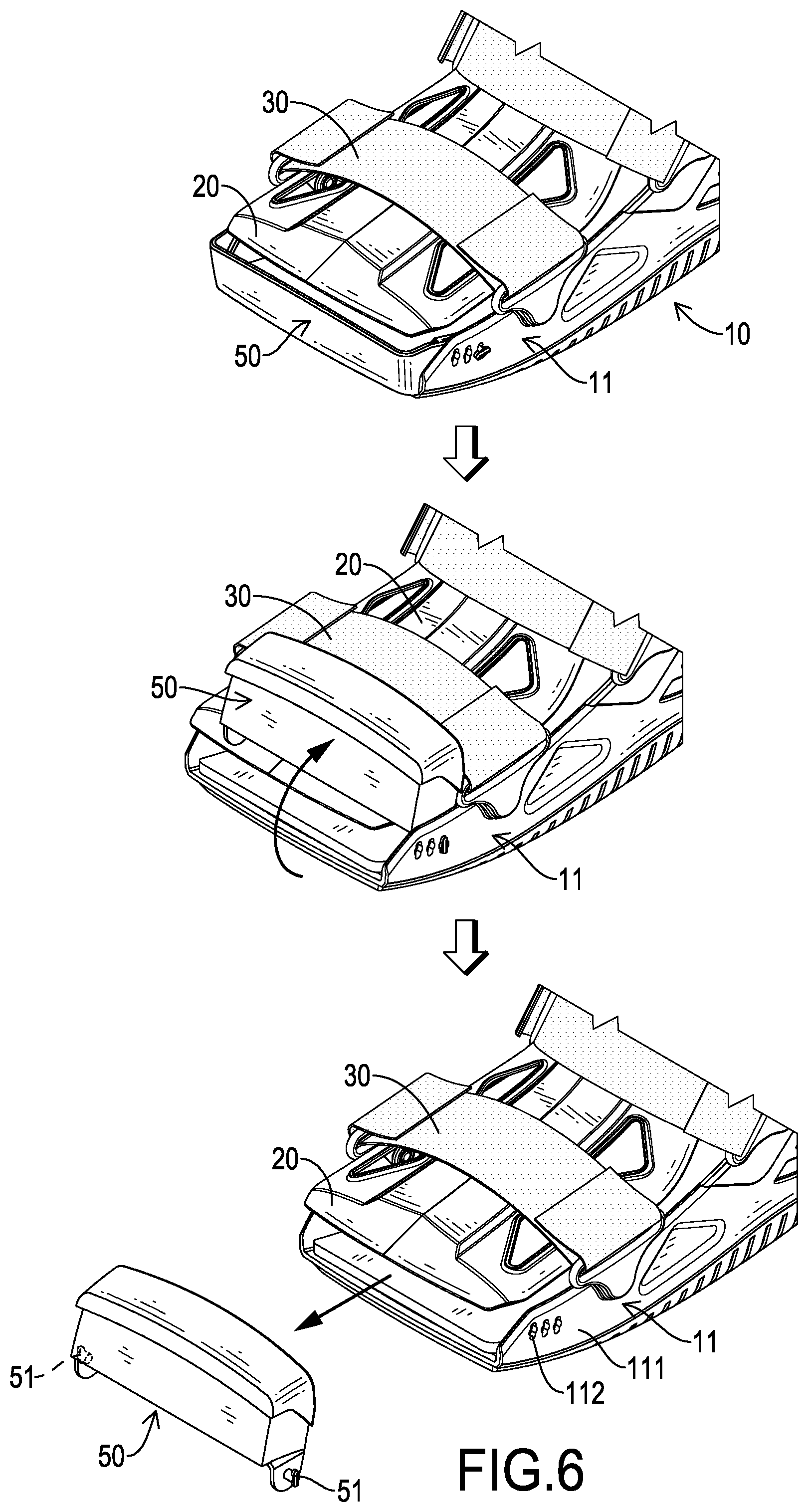 Patent US12508147 Figure 6 – Rehabilitation boot