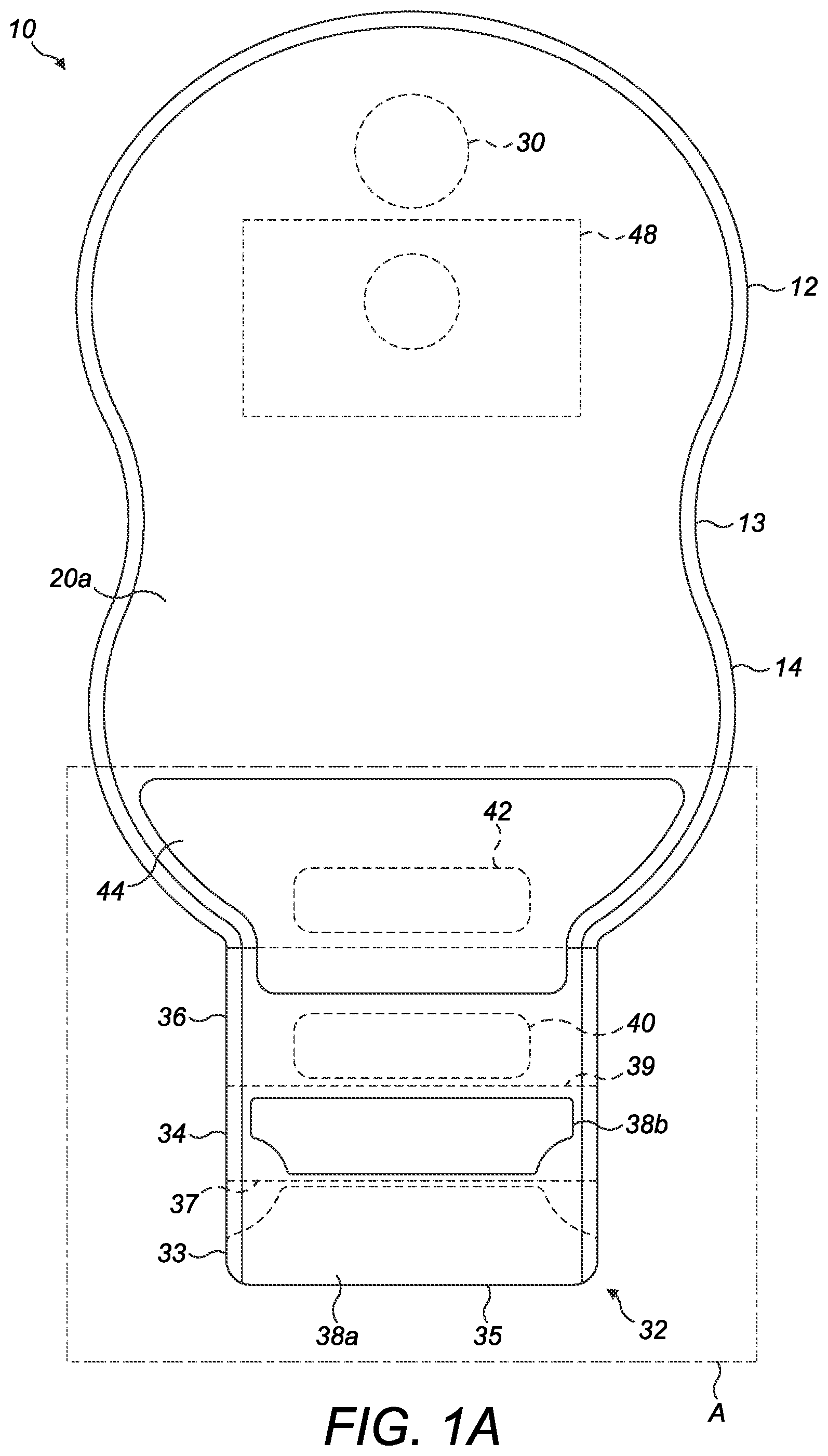 Patent US12508150 Figure 1 – Ostomy pouch