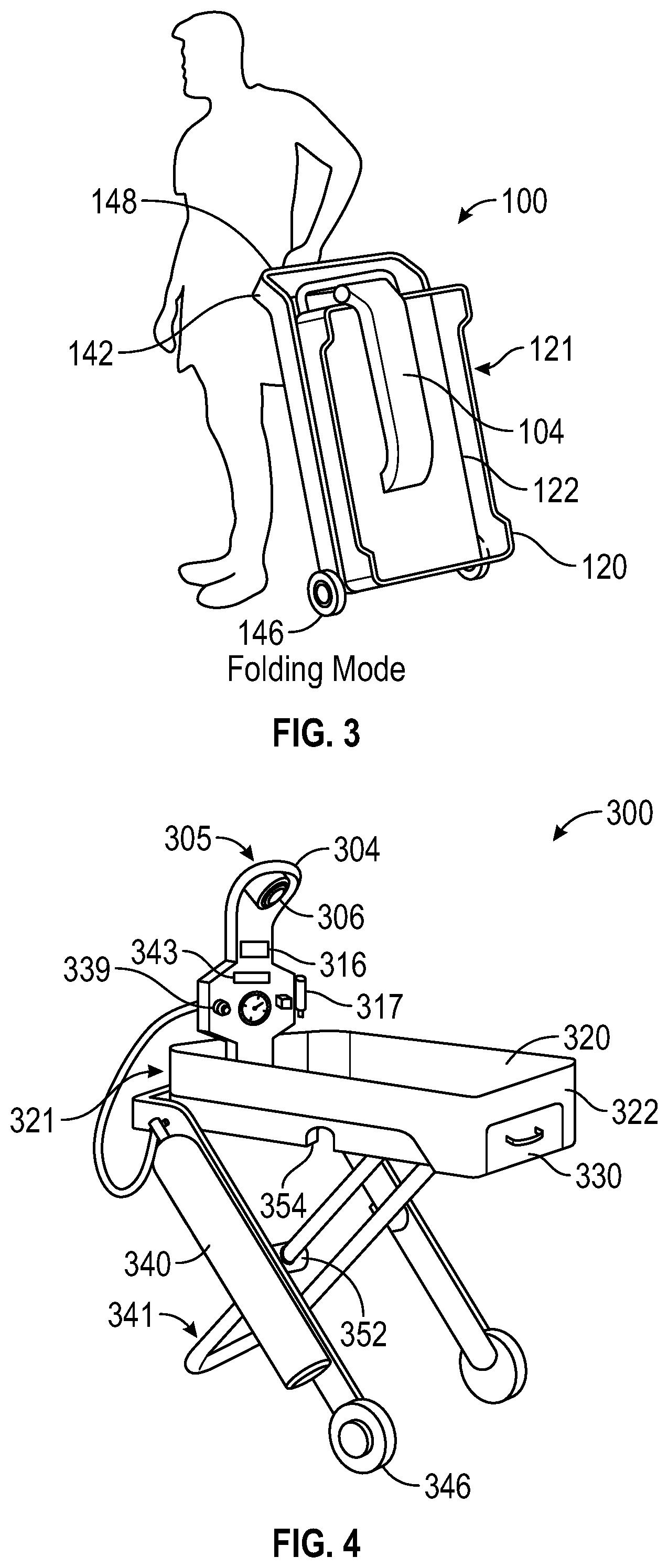 Patent US12508154 Figure 2 – Portable folding infant radiant warmer