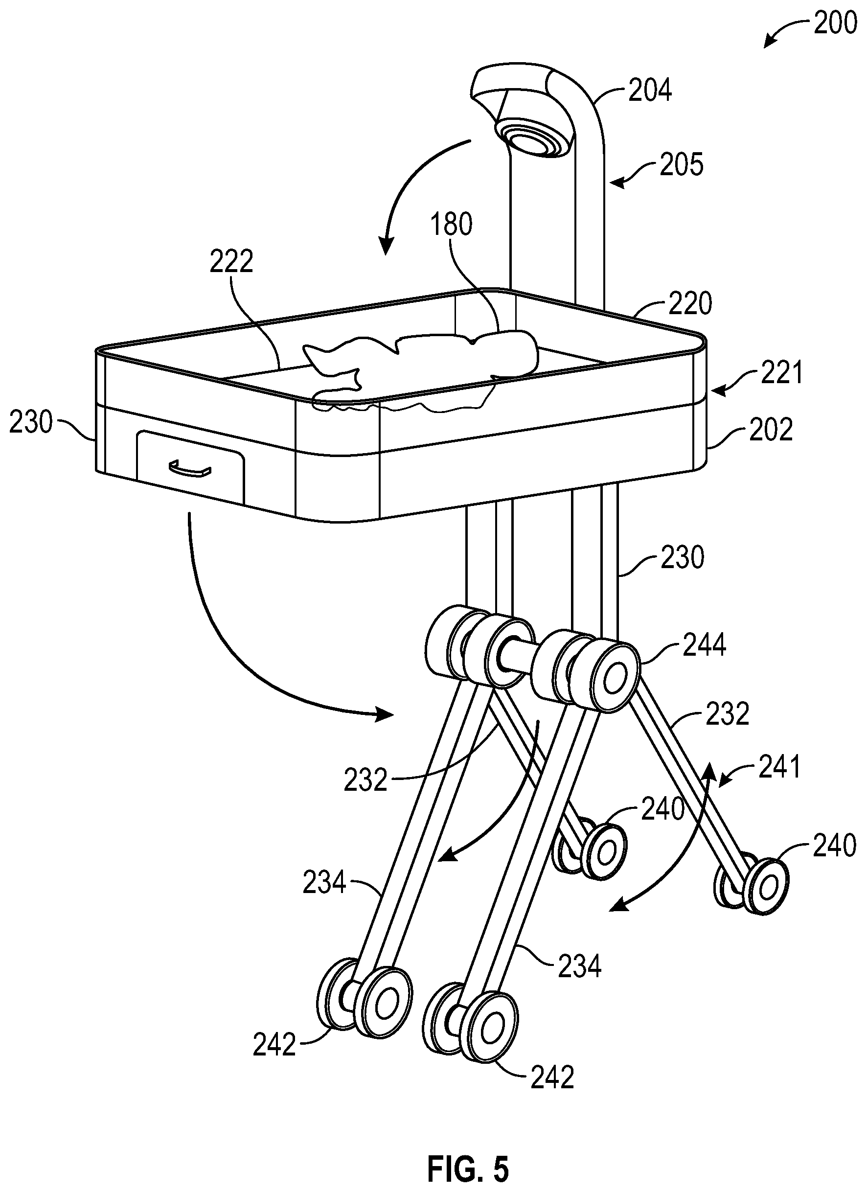 Patent US12508154 Figure 3 – Portable folding infant radiant warmer