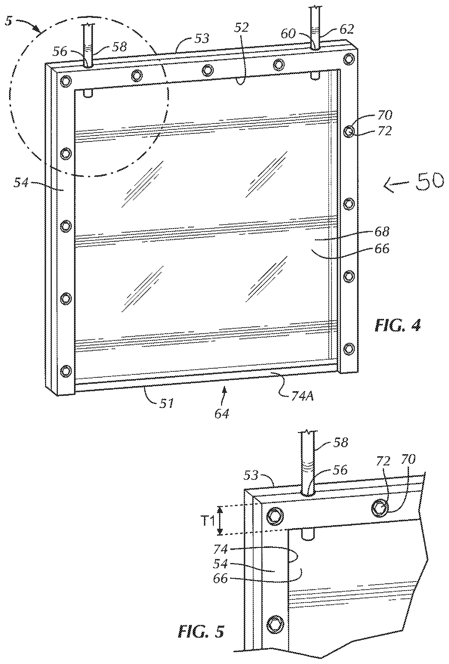 Patent US12508155 Figure 4 – Fluid cassette with polymeric membranes and integral inlet and outlet tubes for patient heat exchange system