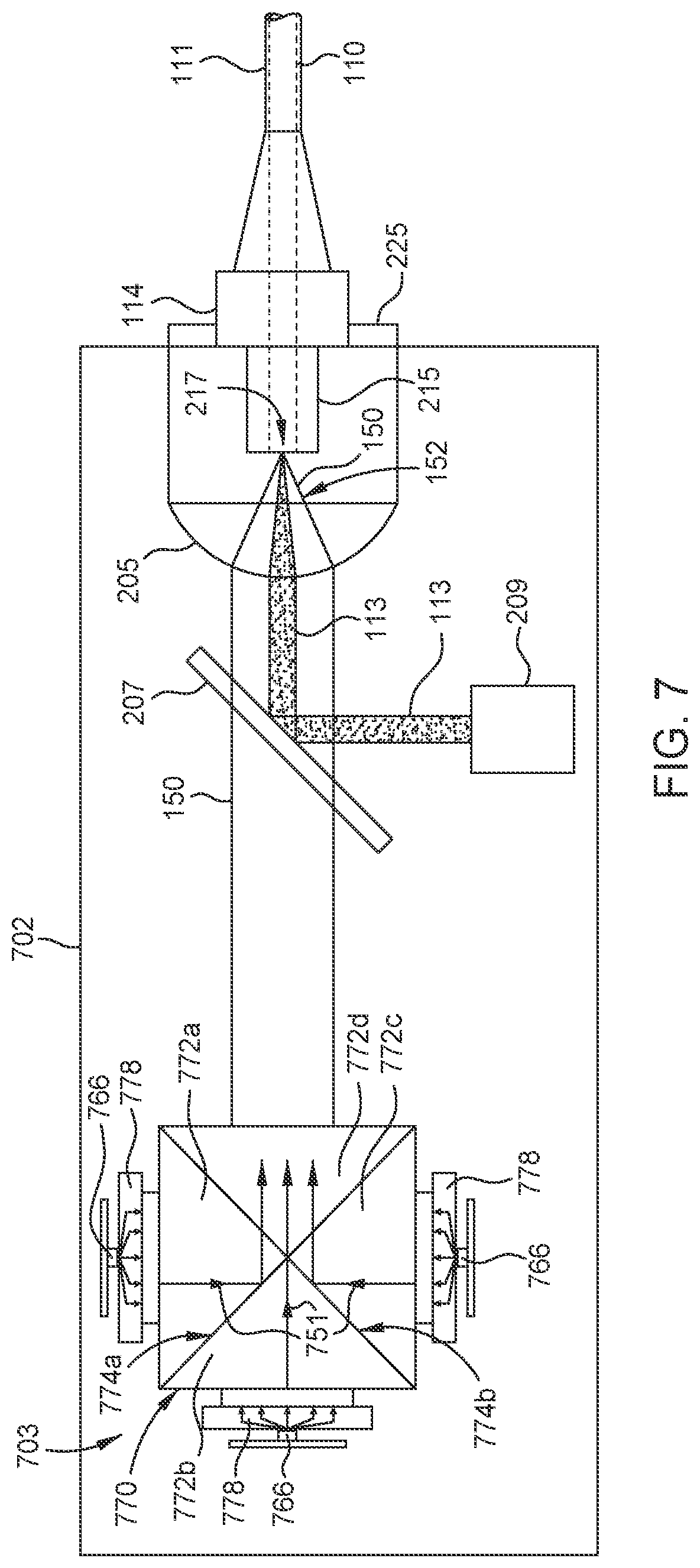 Patent US12508161 Figure 6 – Single-fiber illuminated laser probe with adjustable color