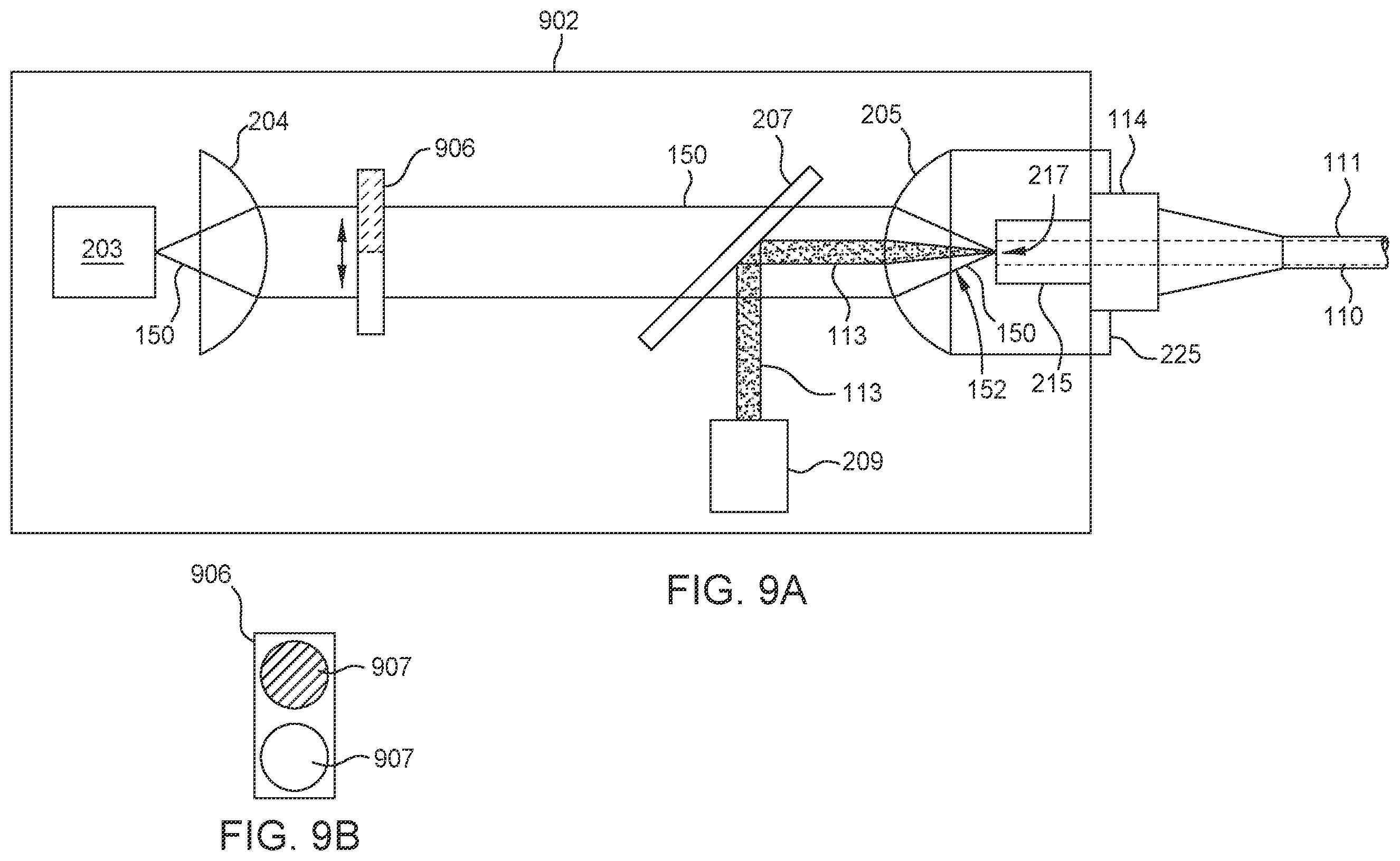 Patent US12508161 Figure 8 – Single-fiber illuminated laser probe with adjustable color