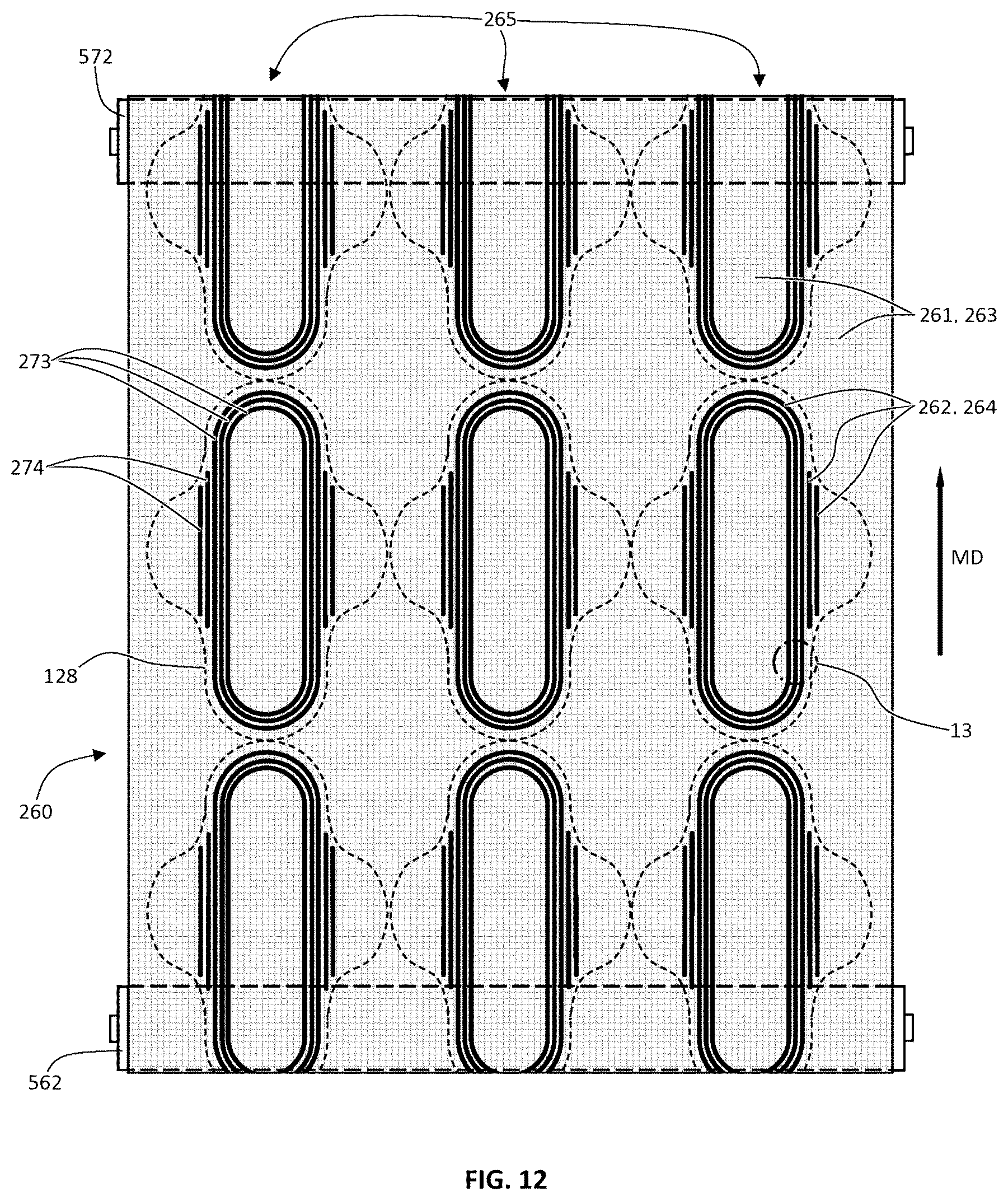 Patent US12508173 Figure 8 – Topsheets for absorbent articles