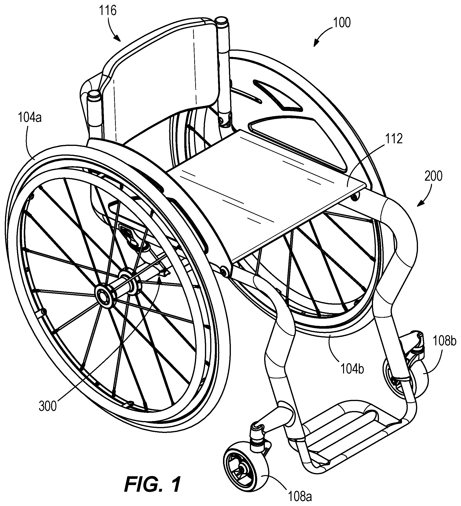 Patent US12508179 Figure 1 – Wheelchair