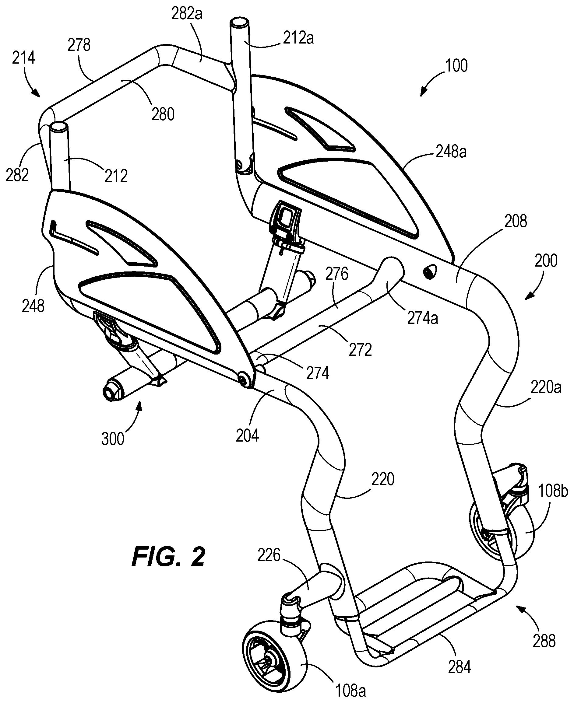 Patent US12508179 Figure 2 – Wheelchair