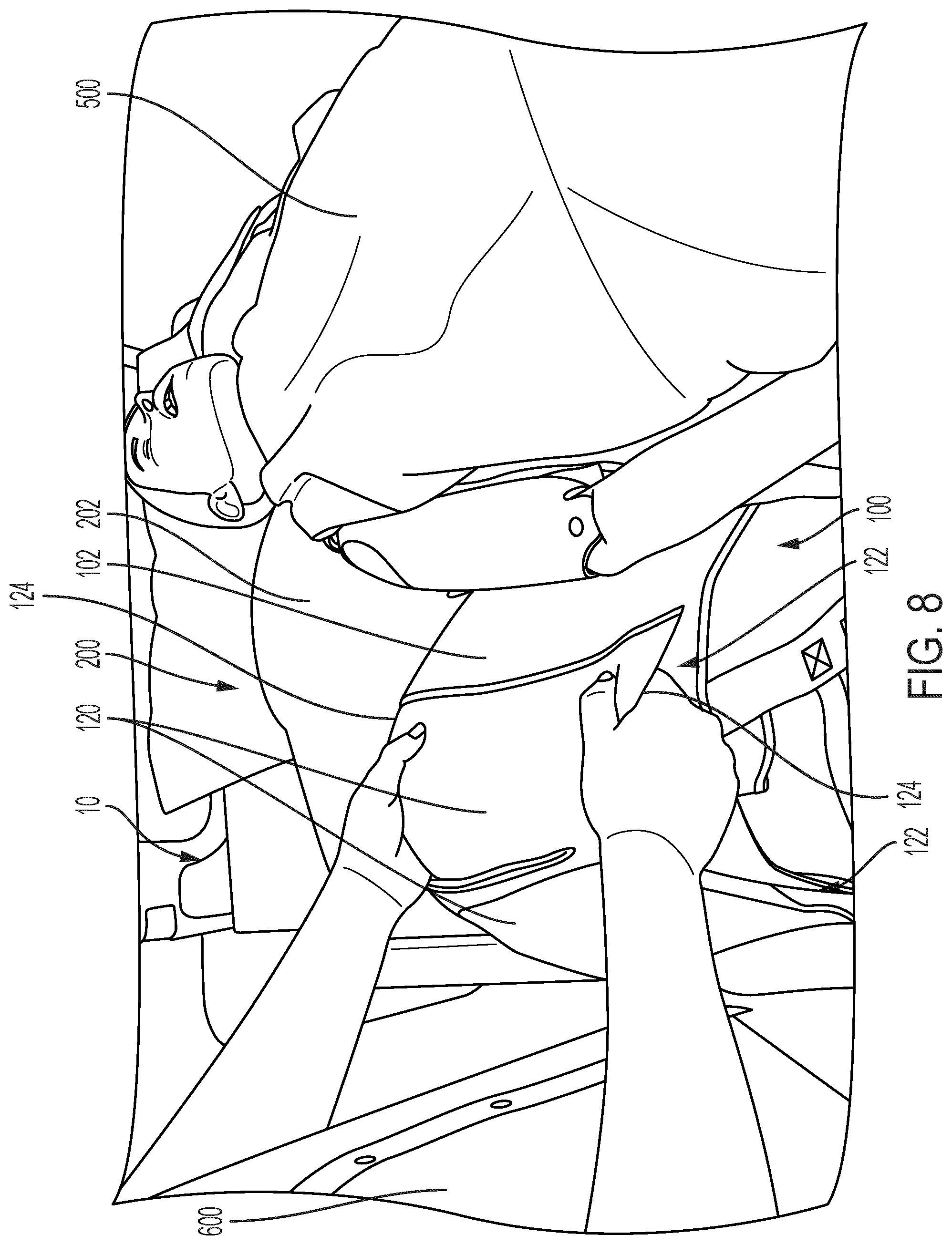 Patent US12508182 Figure 8 – Sheet assembly for positioning a patient