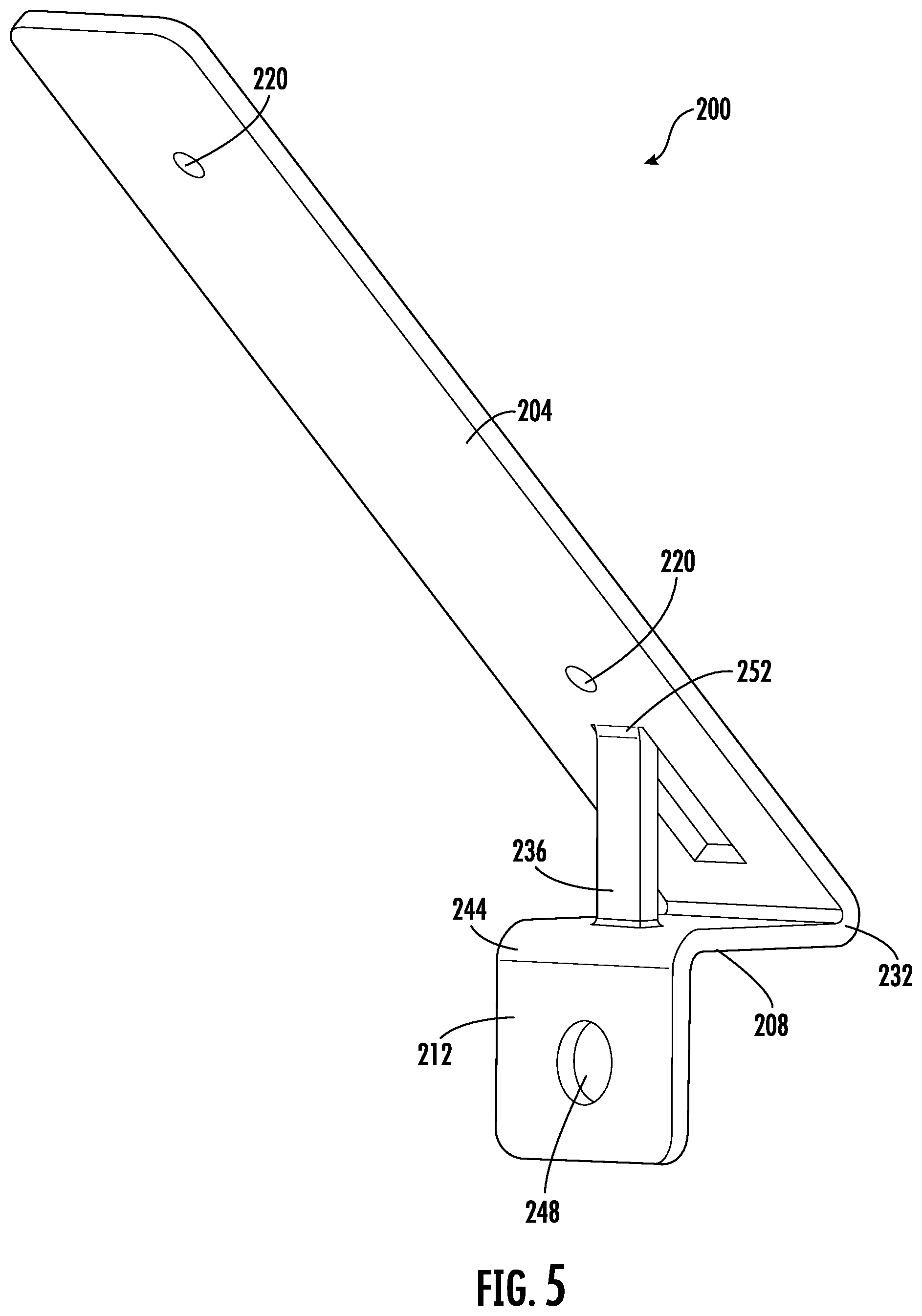 Patent US12508184 Figure 3 – Support bracket for a casket lid