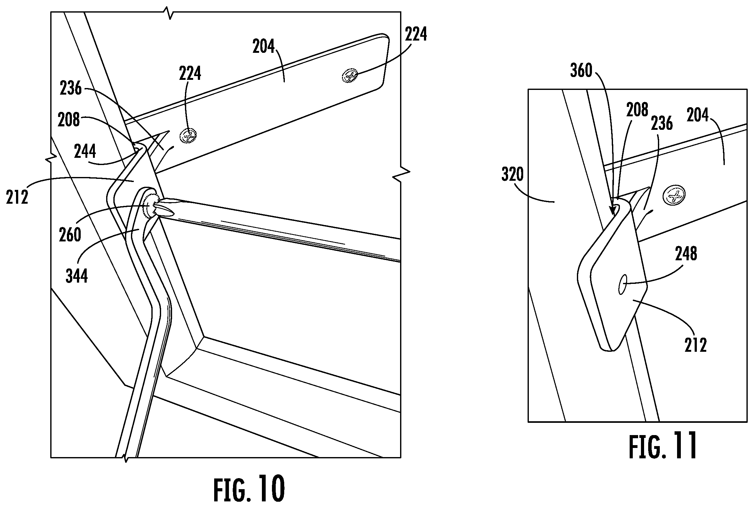 Patent US12508184 Figure 6 – Support bracket for a casket lid