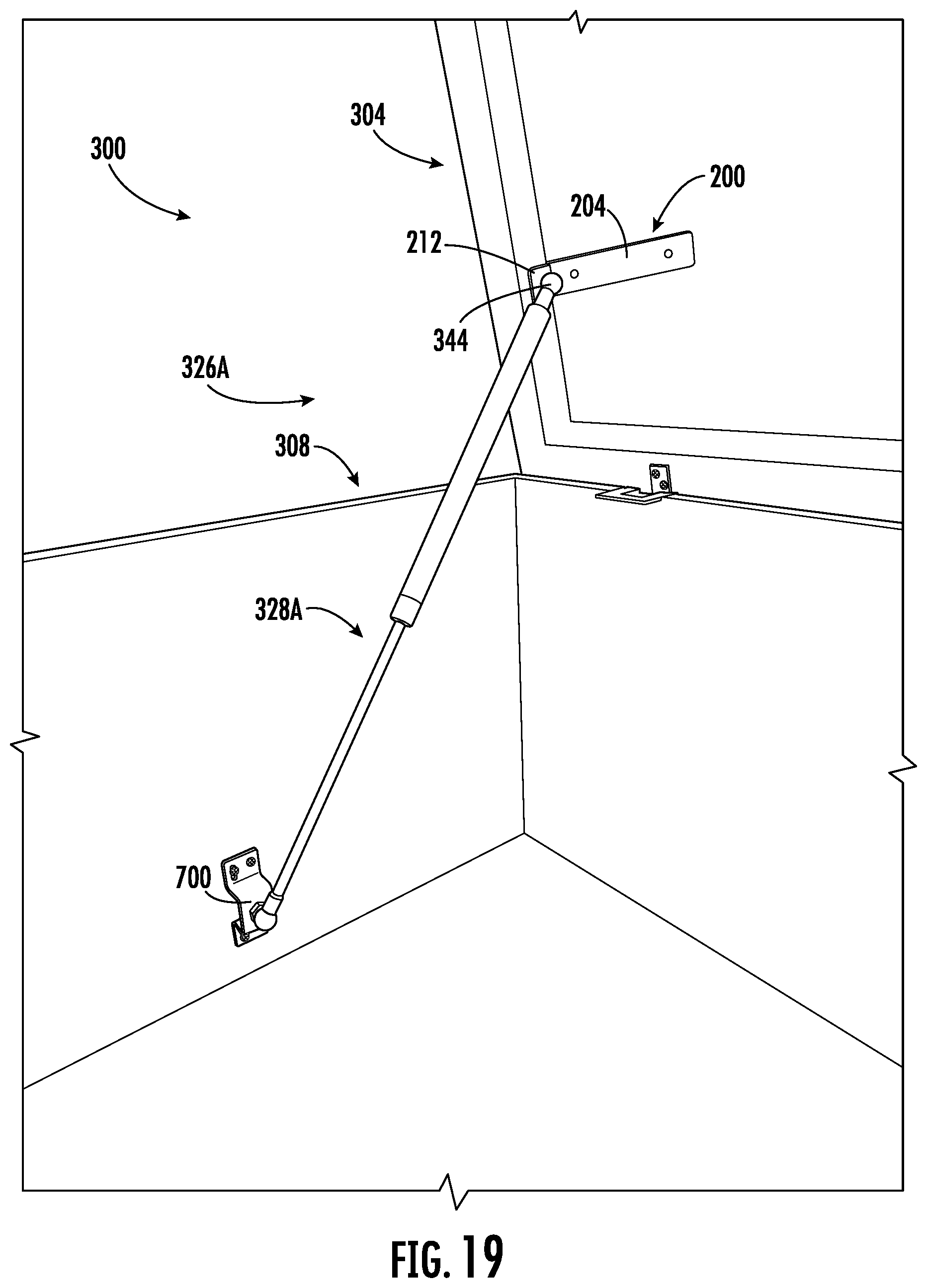 Patent US12508184 Figure 10 – Support bracket for a casket lid