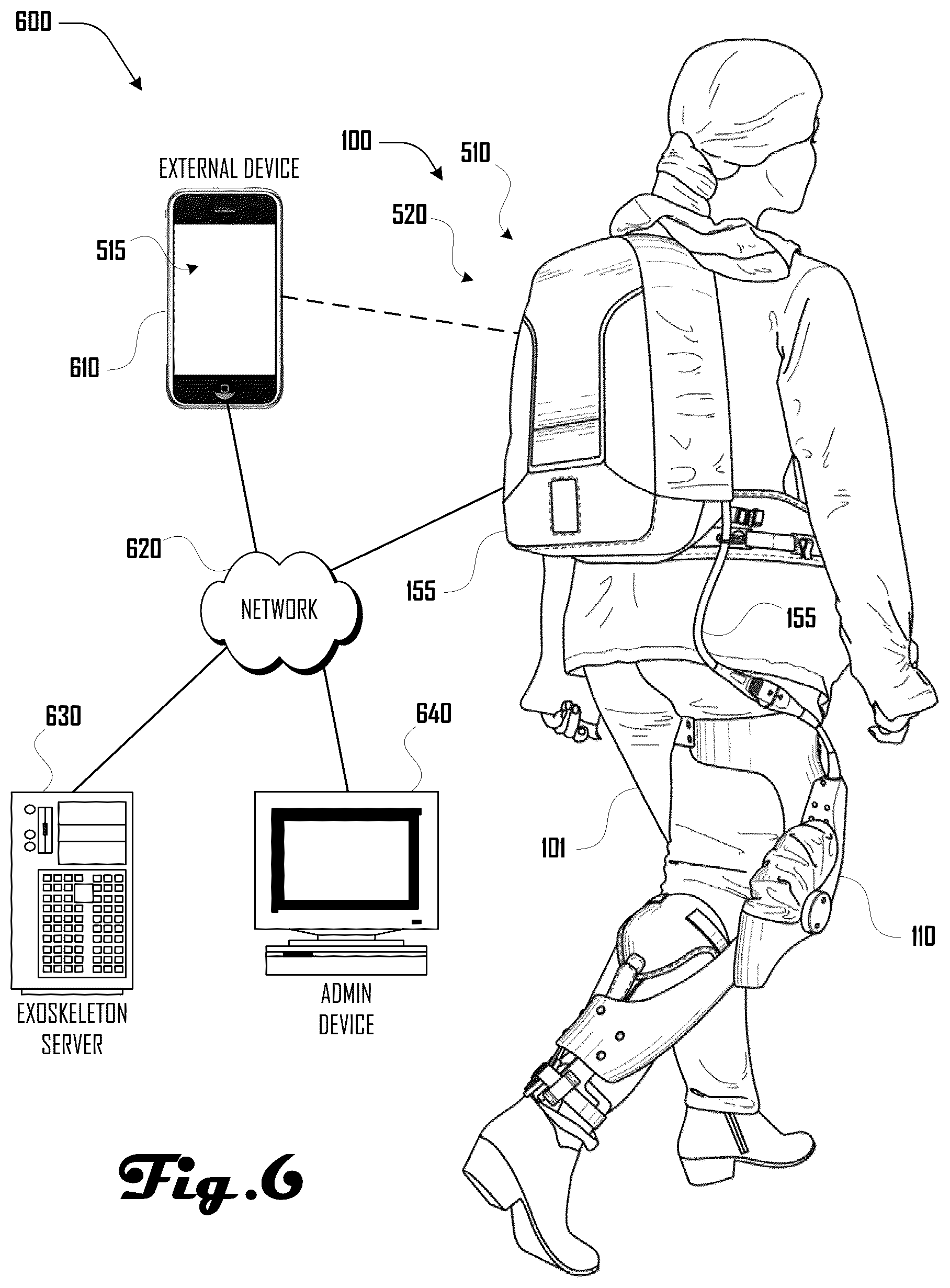 Patent US12508185 Figure 6 – Data logging and third-party administration of a mobile robot