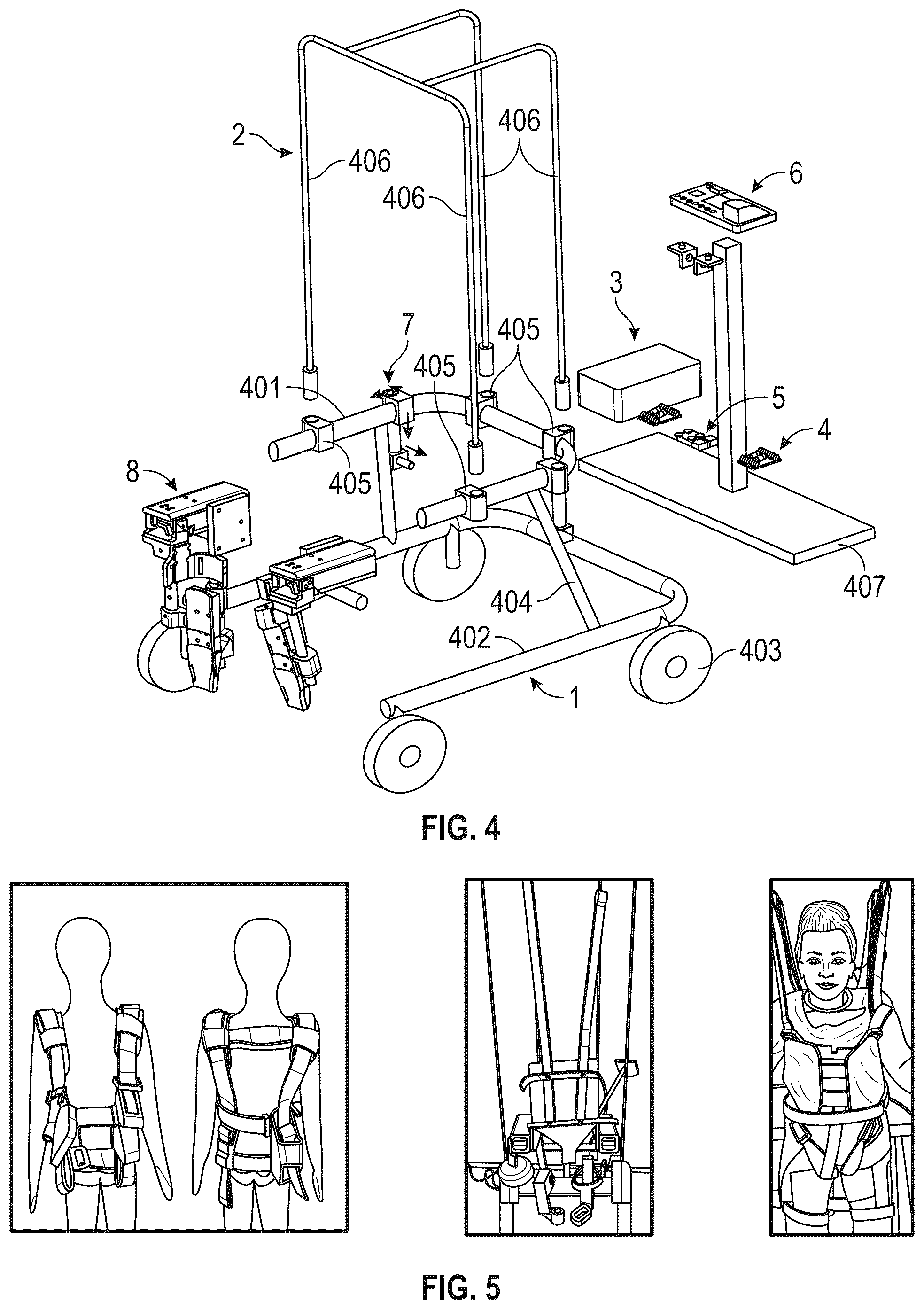 Patent US12508186 Figure 4 – Mobile weight-bearing powered orthosis device