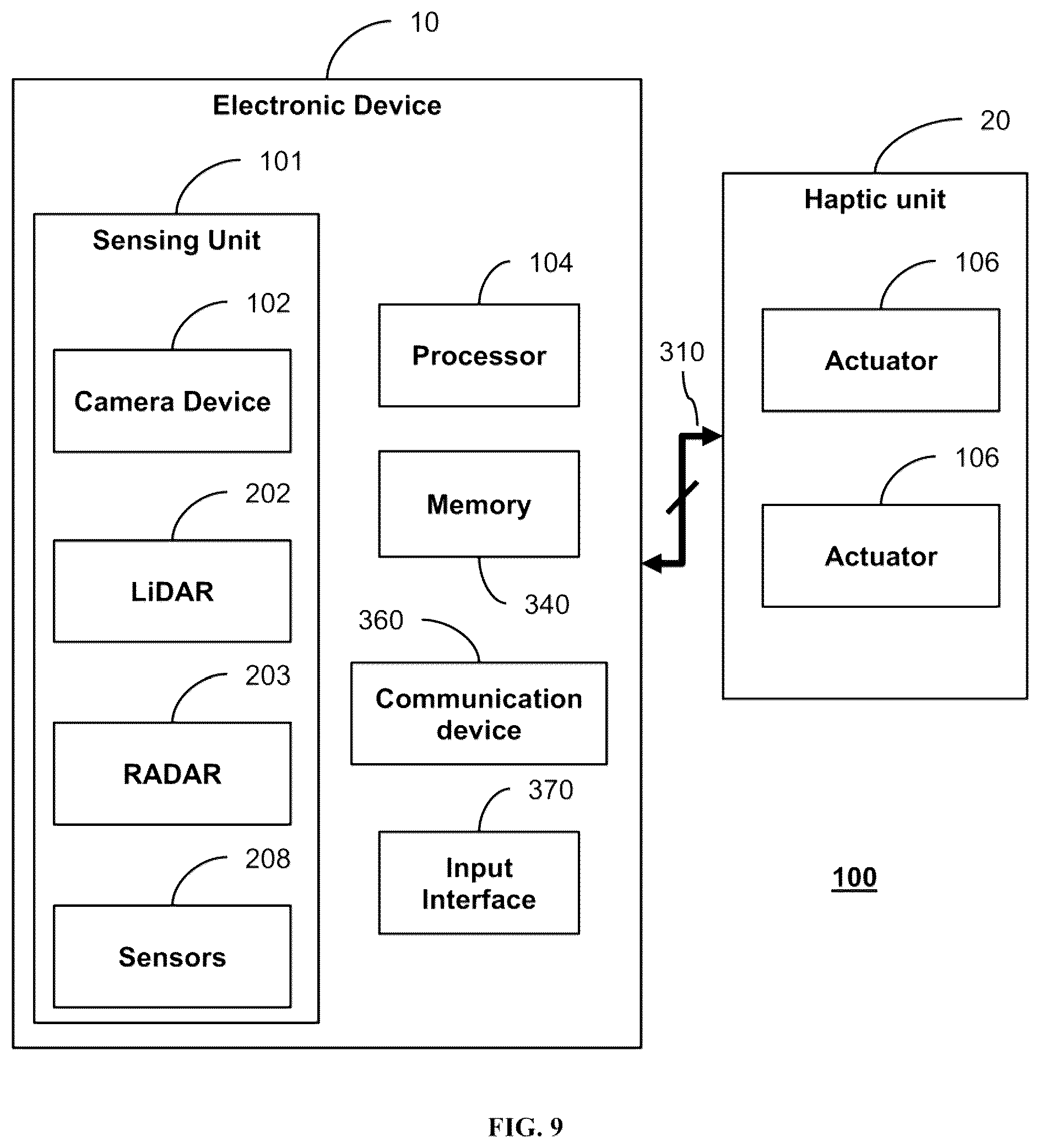 Patent US12508187 Figure 9 – Haptic guiding system
