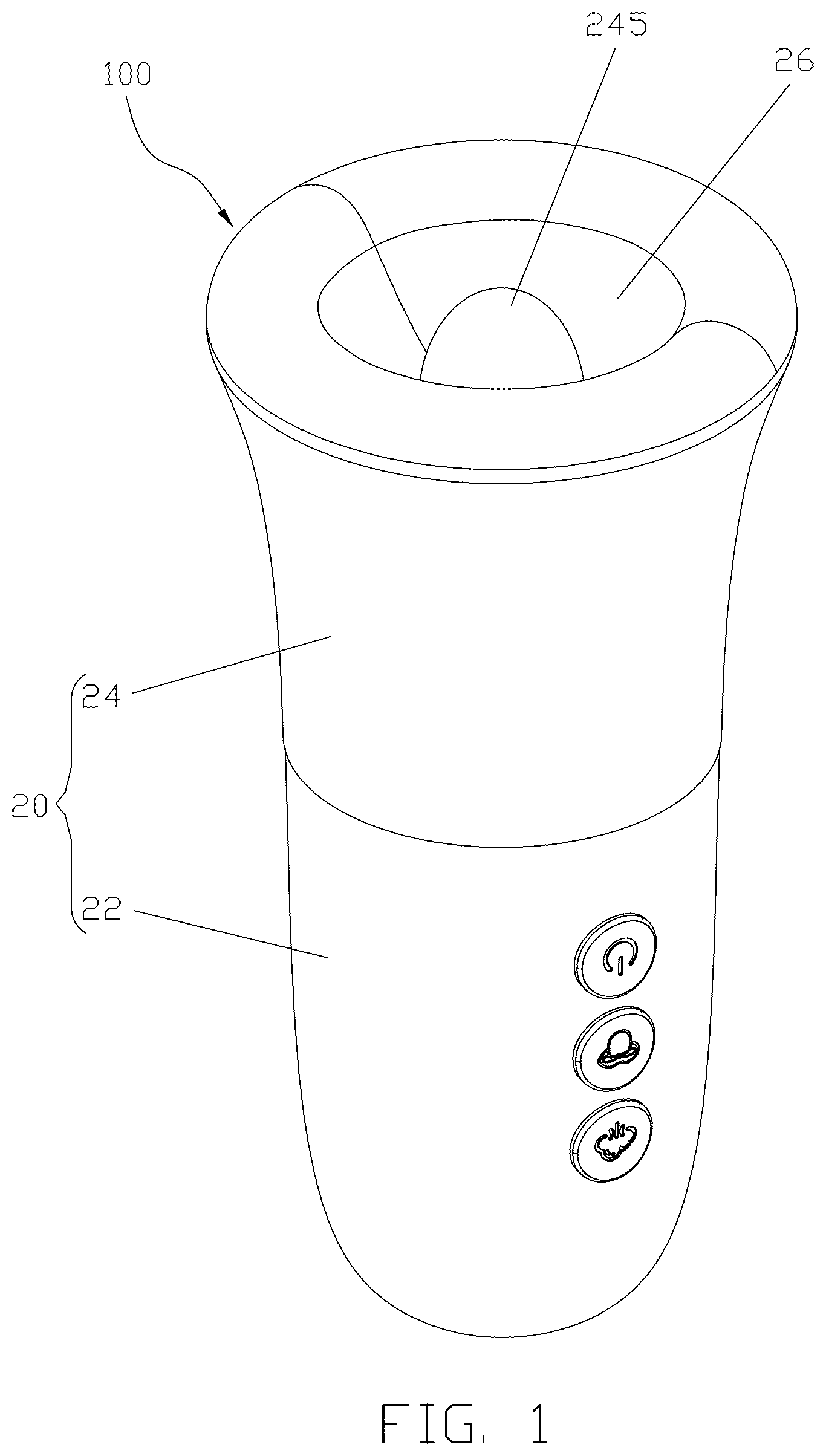 Patent US12508193 Figure 1 – Massage device